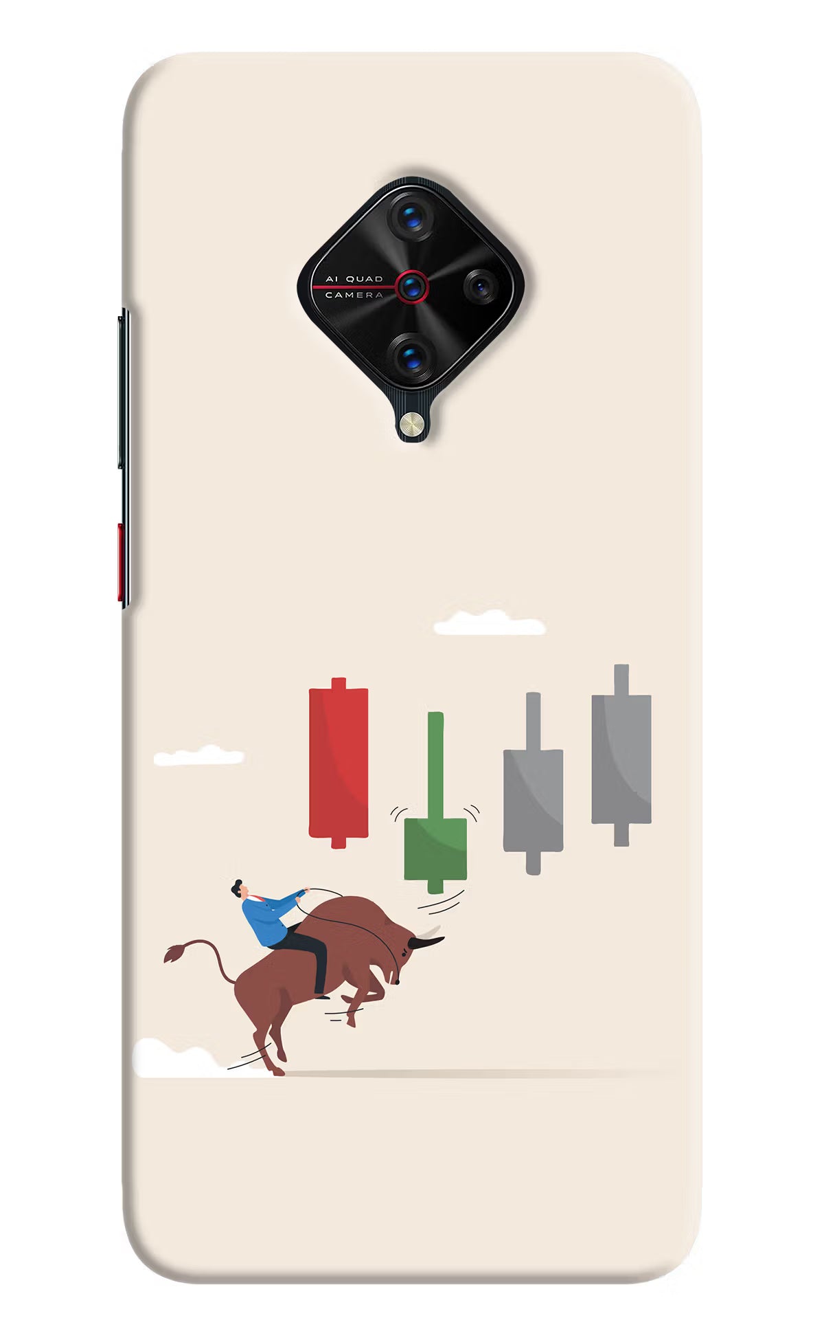 Bull Trading Momentum Vivo S1 Pro Back Cover - Bull Trading Momentum Vivo S1 Pro Hard Case Back Cover by Casekaro Bull Trading Momentum Vivo S1 Pro Hard Case Back Cover by Casekaro