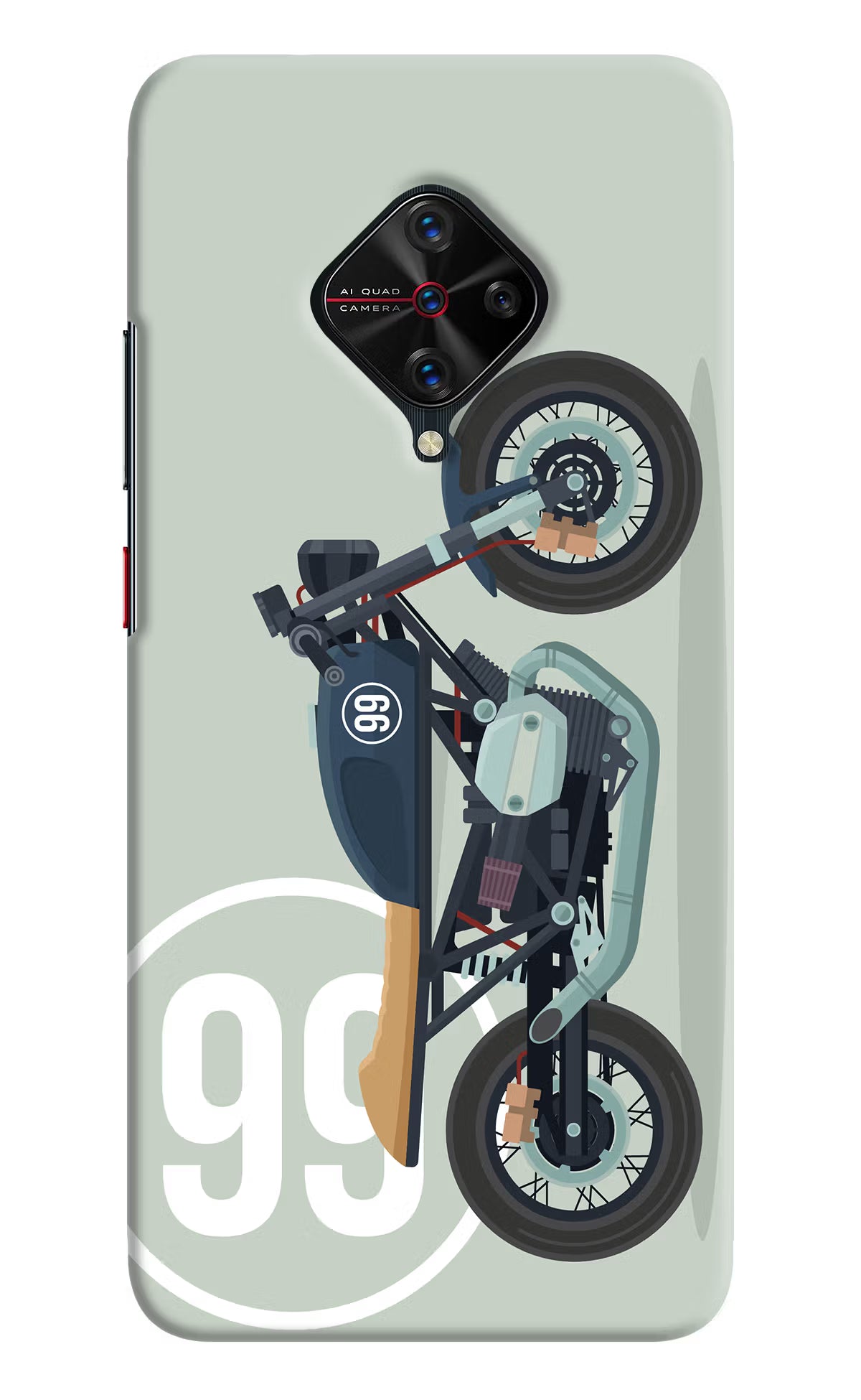 Classic Cafe Racer 99 Vivo S1 Pro Back Cover - Classic Cafe Racer 99 Vivo S1 Pro Hard Case Back Cover by Casekaro Classic Cafe Racer 99 Vivo S1 Pro Hard Case Back Cover by Casekaro