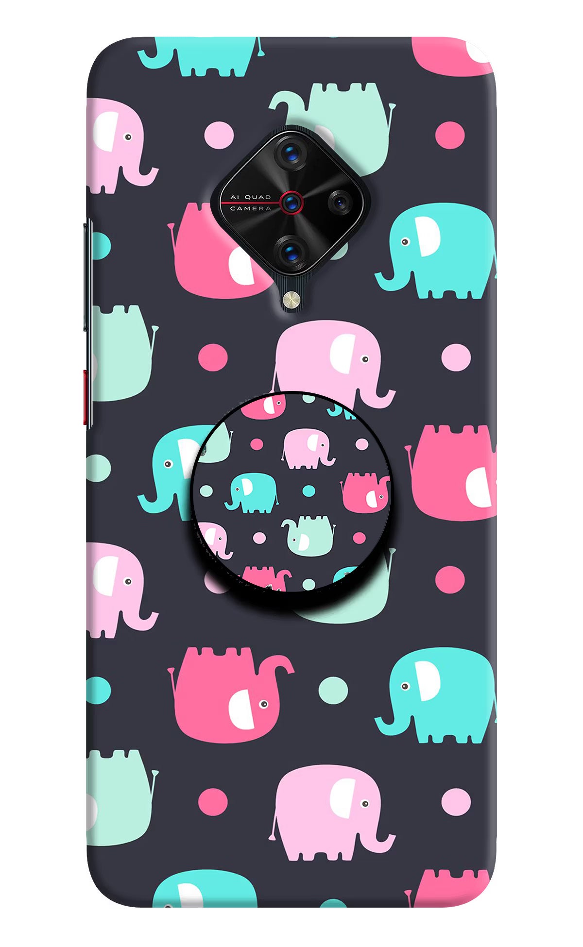 Baby Elephants Vivo S1 Pro Pop Case - Baby Elephants Vivo S1 Pro Pop Case by Casekaro Baby Elephants Vivo S1 Pro Pop Case by Casekaro