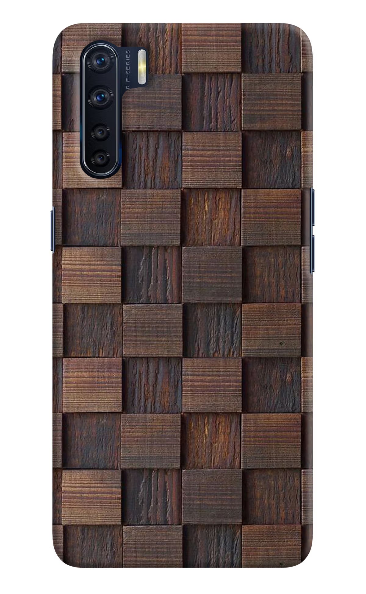 Wooden Cube Design Oppo F15 Back Cover - Wooden Cube Design Oppo F15 Hard Case Back Cover by Casekaro Wooden Cube Design Oppo F15 Hard Case Back Cover by Casekaro