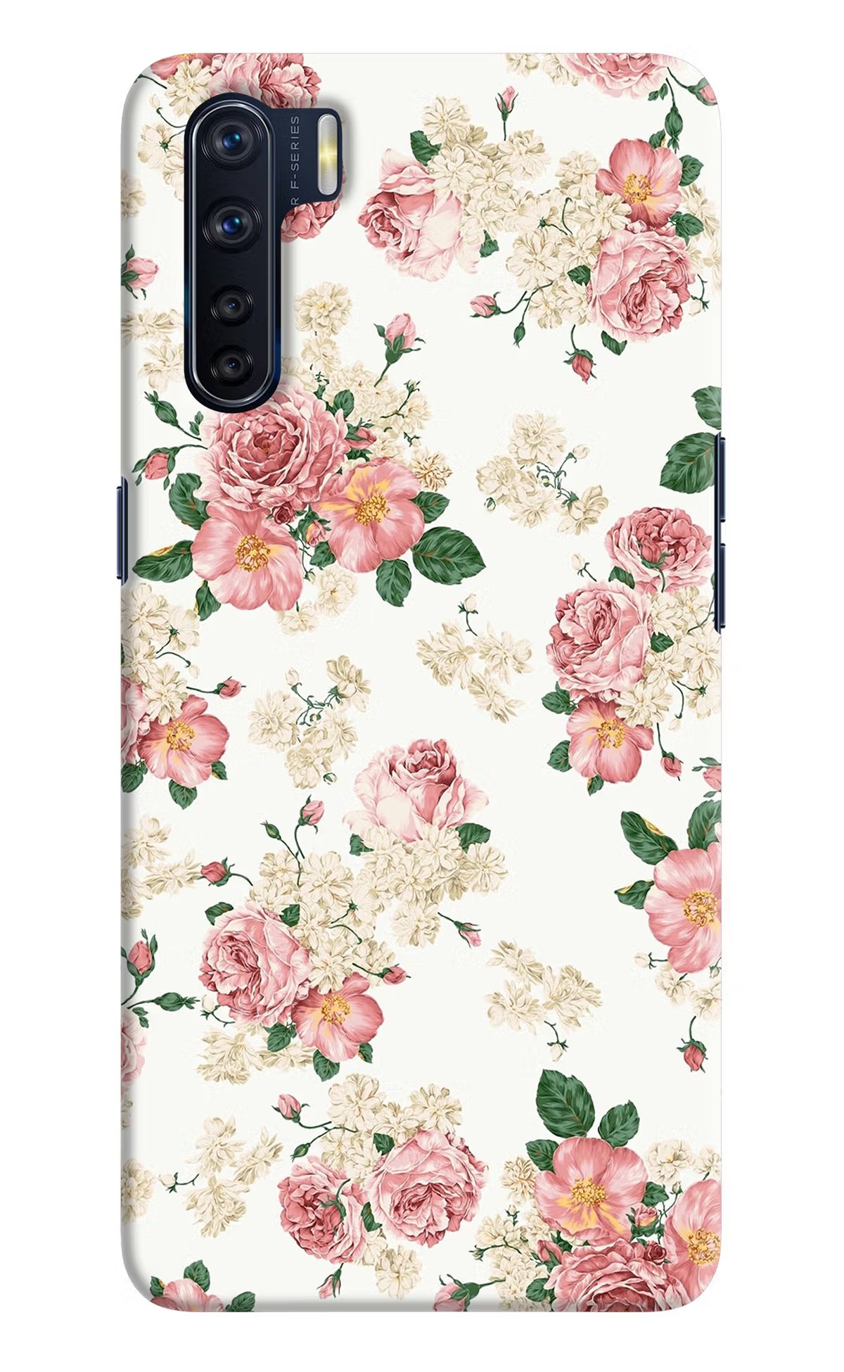 Flowers Oppo F15 Back Cover - Flowers Oppo F15 Hard Case Back Cover by Casekaro Flowers Oppo F15 Hard Case Back Cover by Casekaro