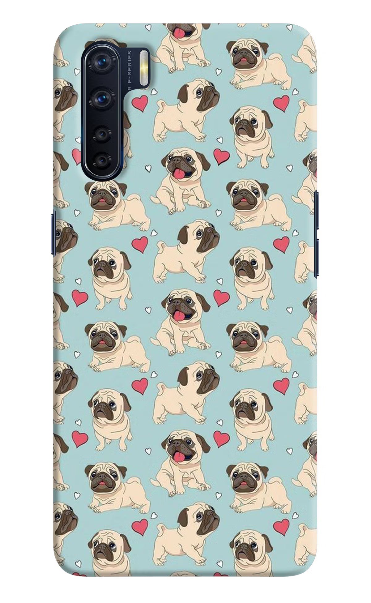 Pug Dog Oppo F15 Back Cover - Pug Dog Oppo F15 Hard Case Back Cover by Casekaro Pug Dog Oppo F15 Hard Case Back Cover by Casekaro