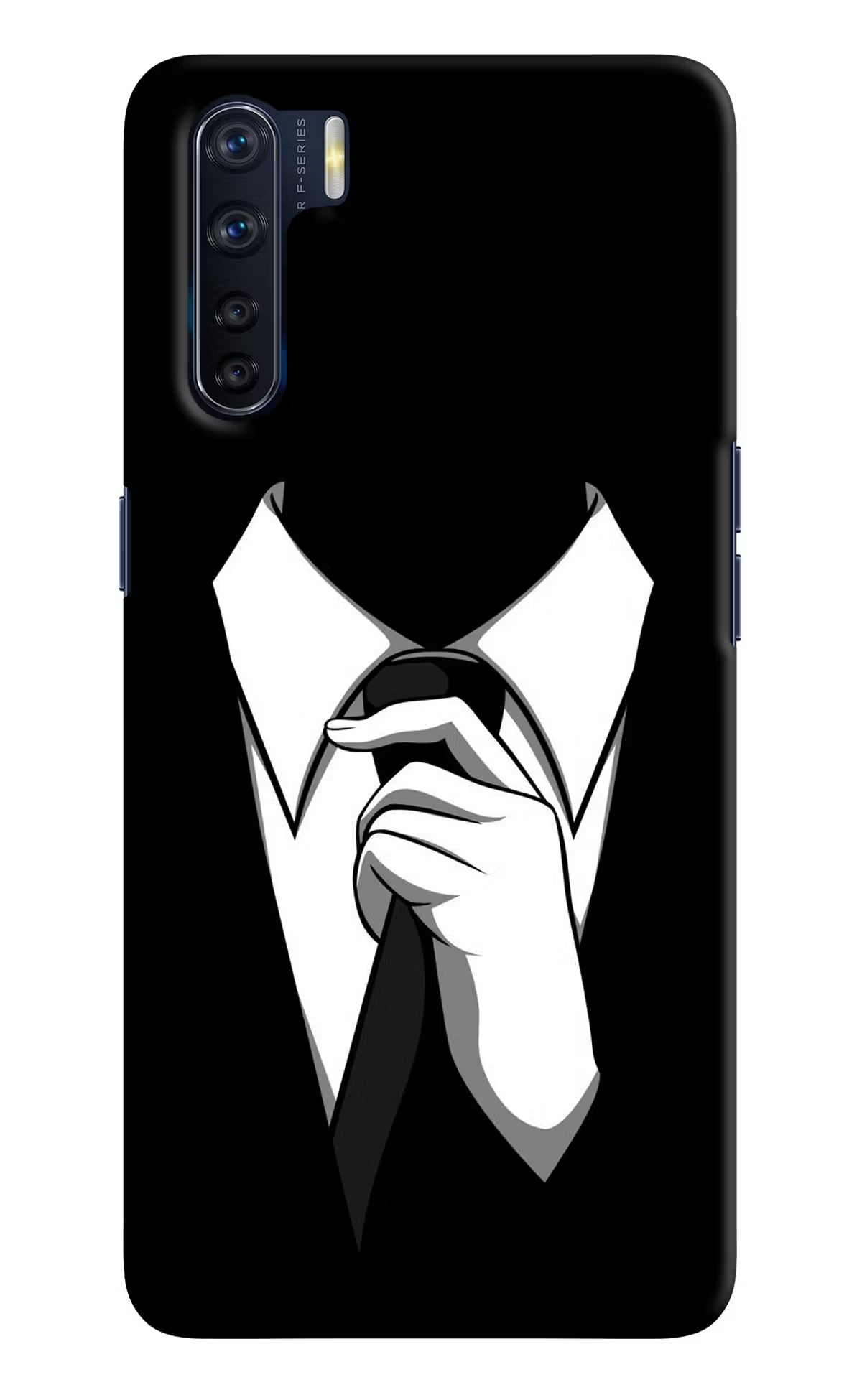 Black Tie Oppo F15 Back Cover - Black Tie Oppo F15 Hard Case Back Cover by Casekaro Black Tie Oppo F15 Hard Case Back Cover by Casekaro