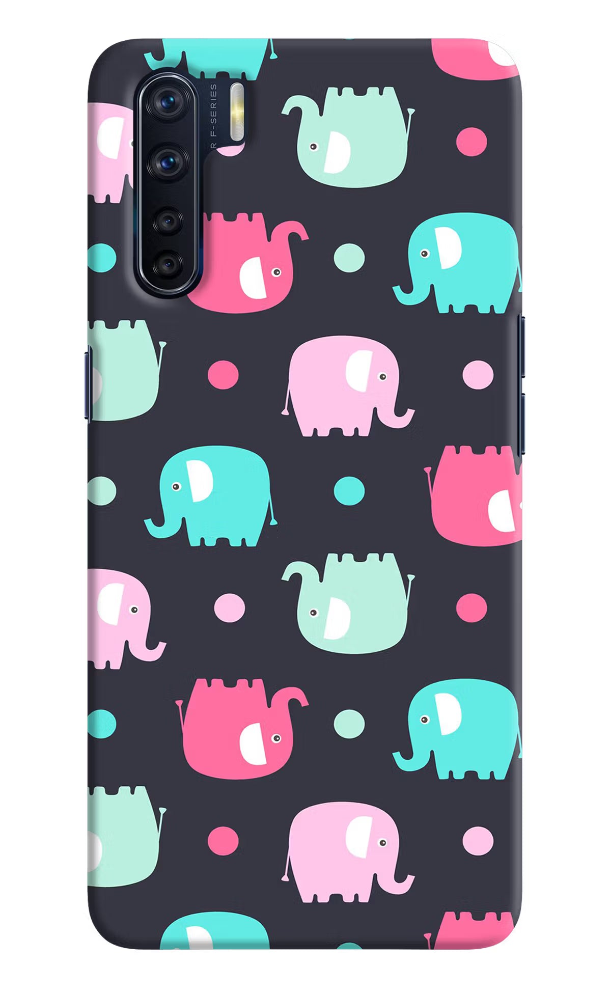 Elephants Oppo F15 Back Cover - Elephants Oppo F15 Hard Case Back Cover by Casekaro Elephants Oppo F15 Hard Case Back Cover by Casekaro