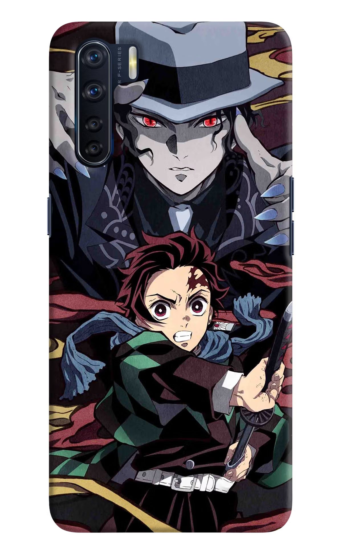 Demon Slayer Oppo F15 Back Cover - Demon Slayer Oppo F15 Hard Case Back Cover by Casekaro Demon Slayer Oppo F15 Hard Case Back Cover by Casekaro
