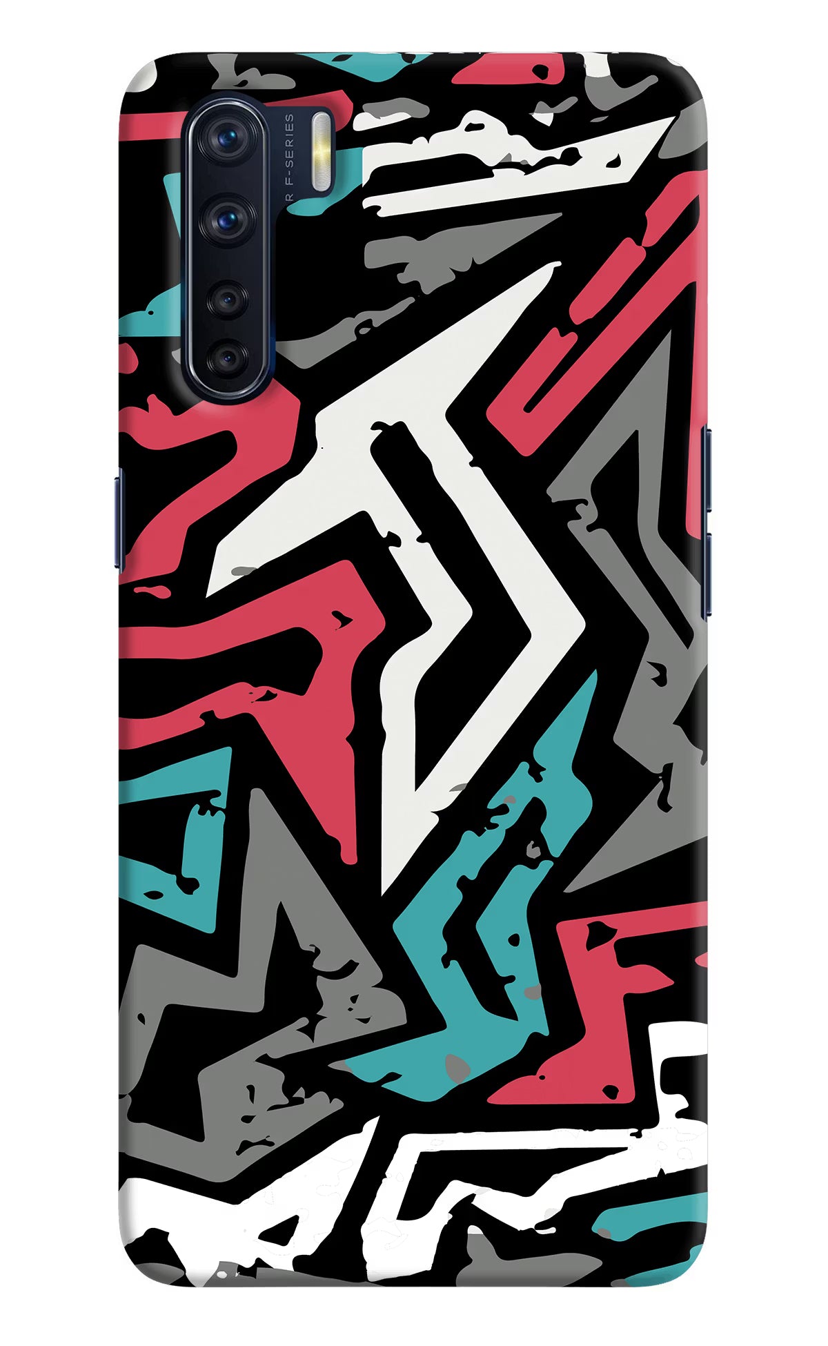 Geometric Graffiti Oppo F15 Back Cover - Geometric Graffiti Oppo F15 Hard Case Back Cover by Casekaro Geometric Graffiti Oppo F15 Hard Case Back Cover by Casekaro