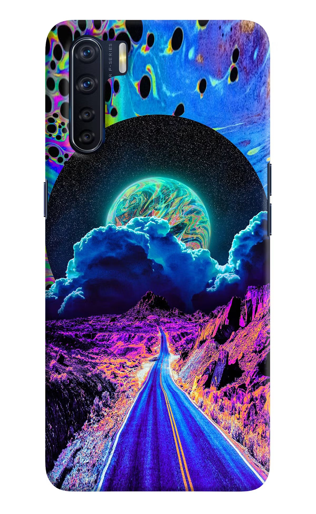 Psychedelic Painting Oppo F15 Back Cover - Psychedelic Painting Oppo F15 Hard Case Back Cover by Casekaro Psychedelic Painting Oppo F15 Hard Case Back Cover by Casekaro