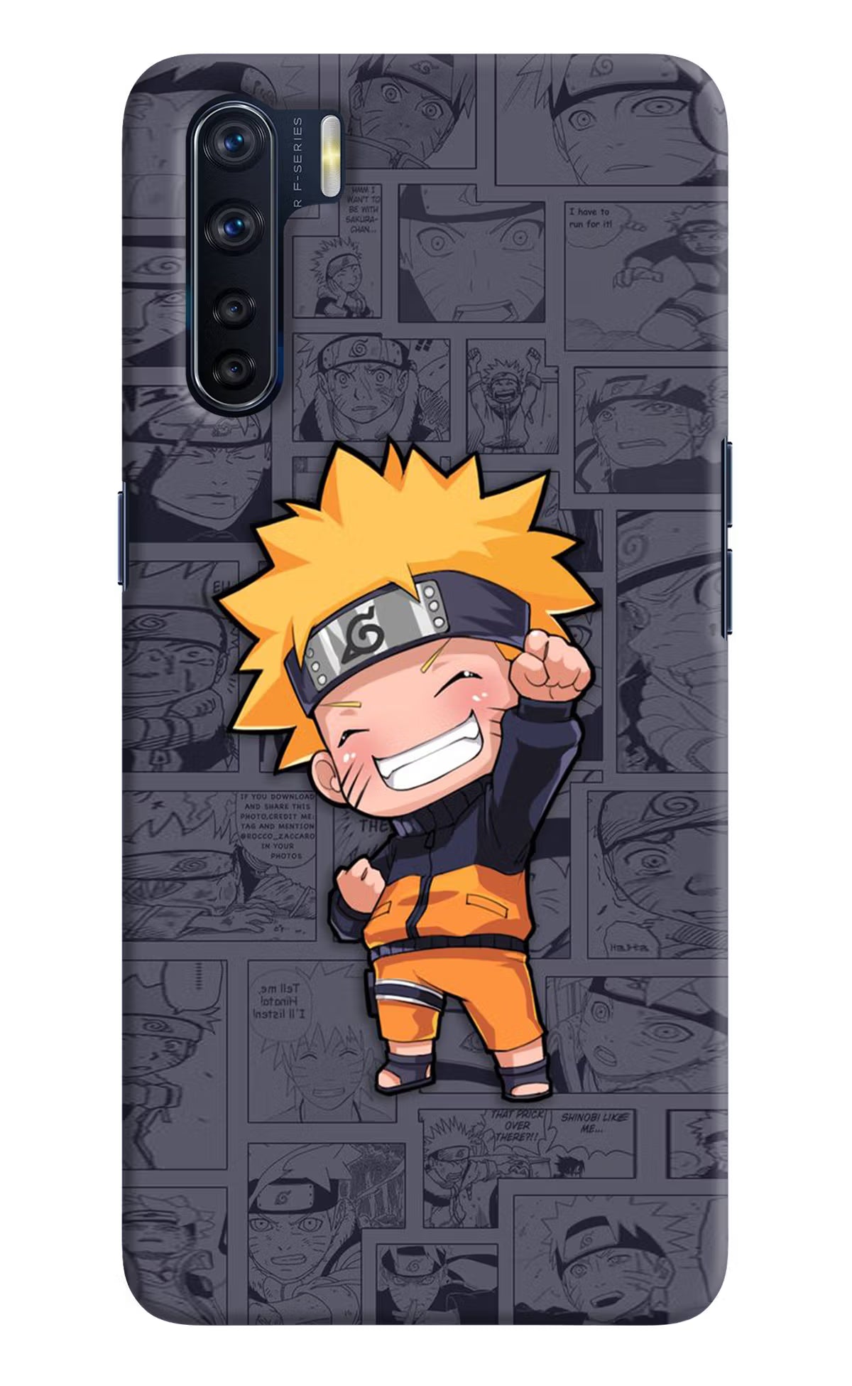 Chota Naruto Oppo F15 Back Cover - Chota Naruto Oppo F15 Hard Case Back Cover by Casekaro Chota Naruto Oppo F15 Hard Case Back Cover by Casekaro