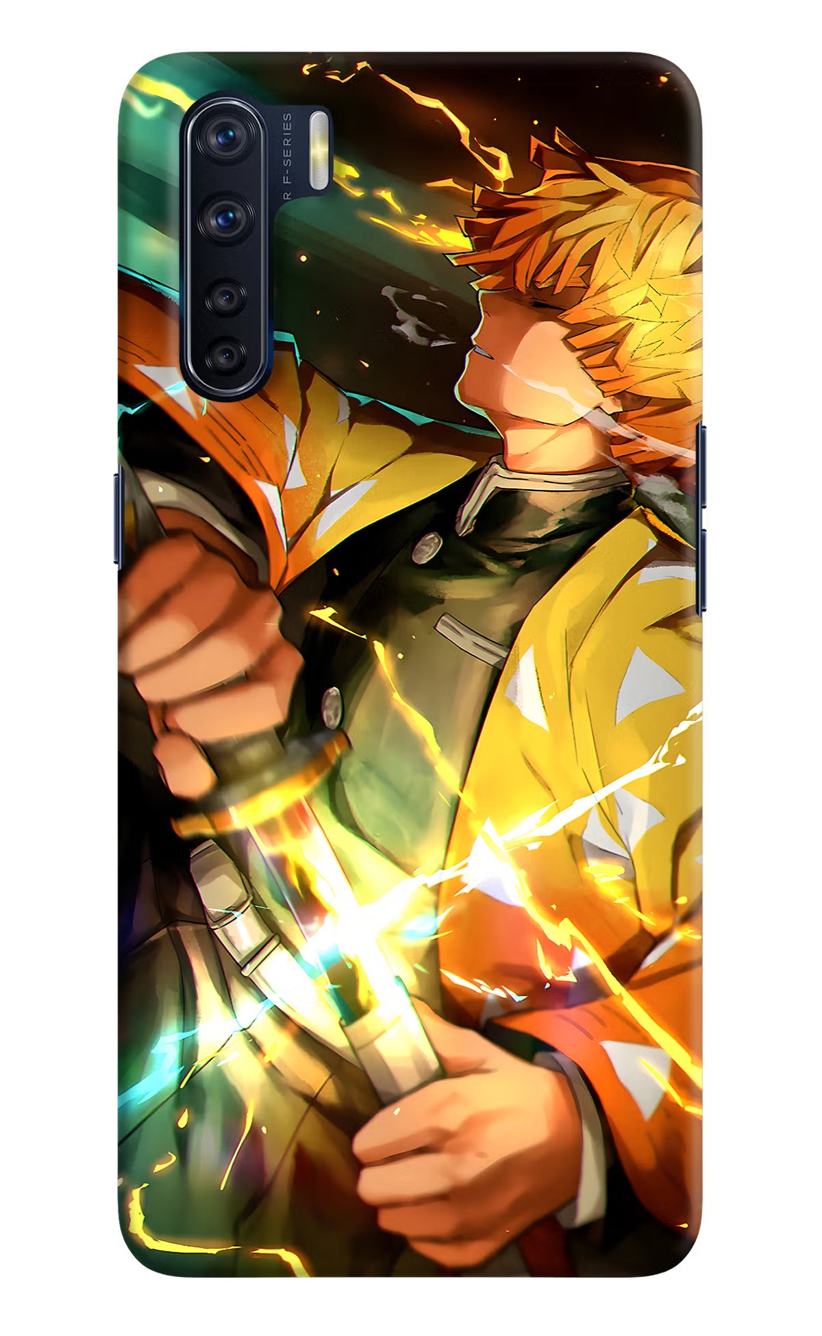 Demon Slayer Oppo F15 Back Cover - Demon Slayer Oppo F15 Hard Case Back Cover by Casekaro Demon Slayer Oppo F15 Hard Case Back Cover by Casekaro