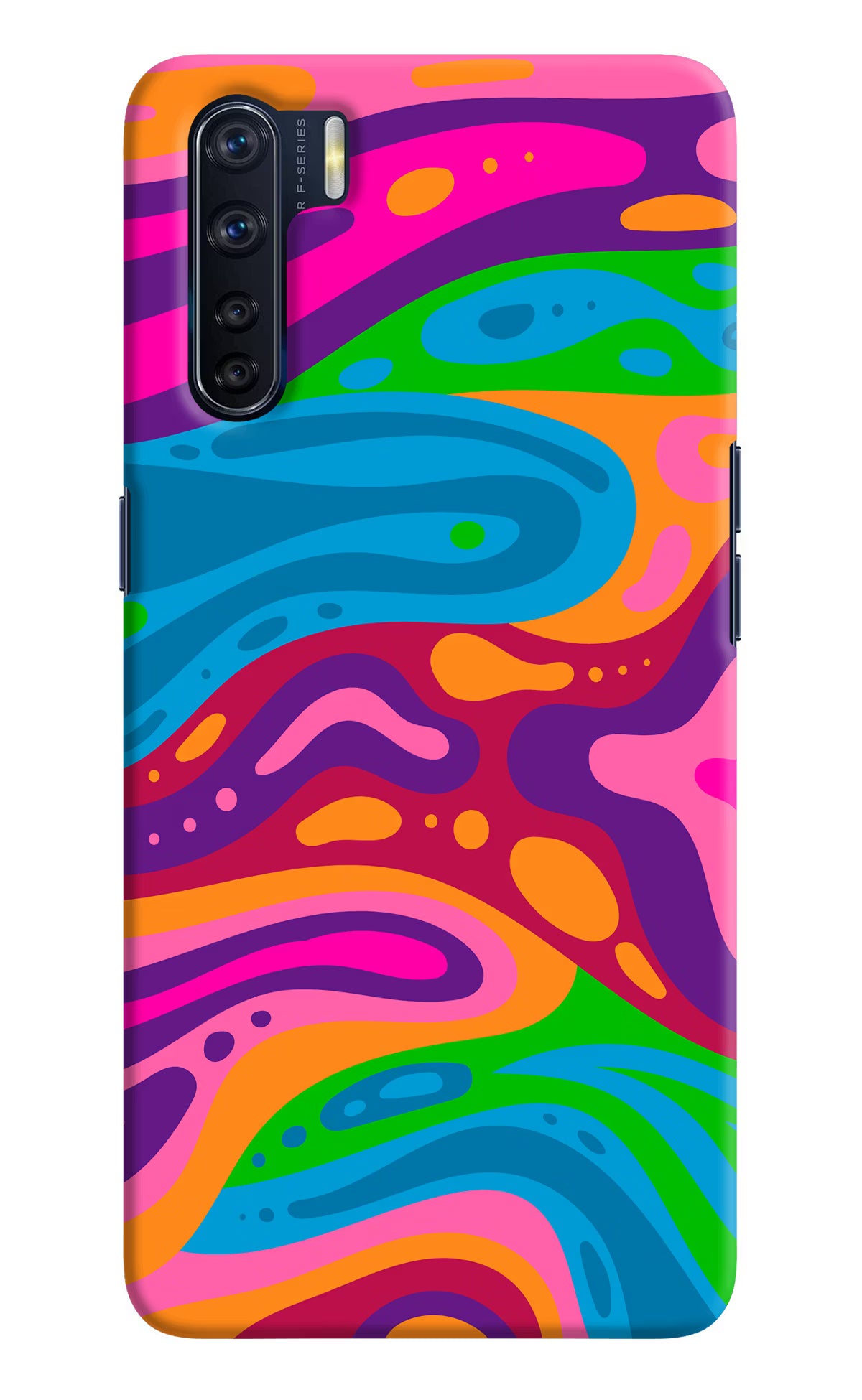 Trippy Pattern Oppo F15 Back Cover - Trippy Pattern Oppo F15 Hard Case Back Cover by Casekaro Trippy Pattern Oppo F15 Hard Case Back Cover by Casekaro