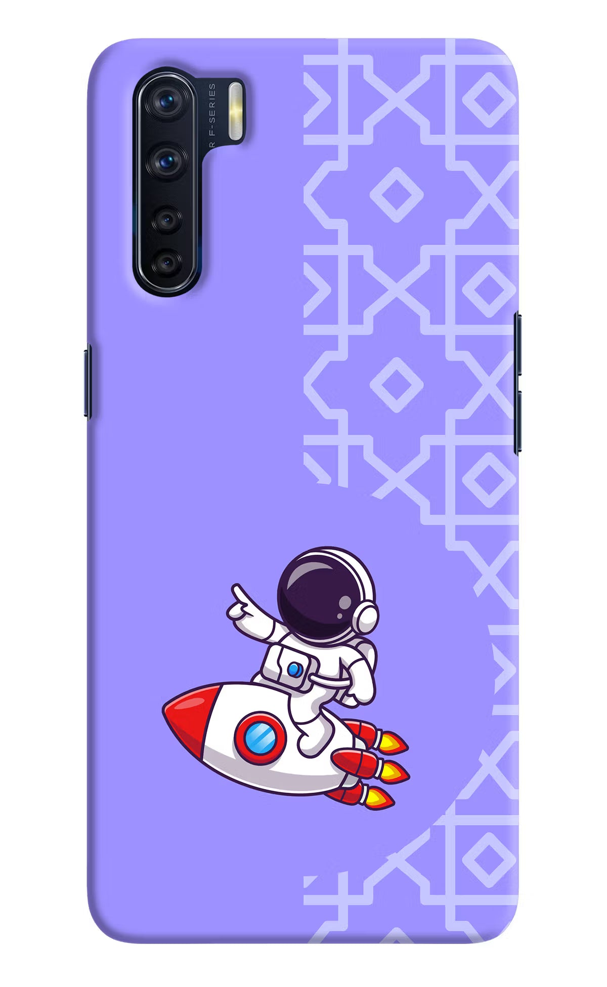 Cute Astronaut Oppo F15 Back Cover - Cute Astronaut Oppo F15 Hard Case Back Cover by Casekaro Cute Astronaut Oppo F15 Hard Case Back Cover by Casekaro