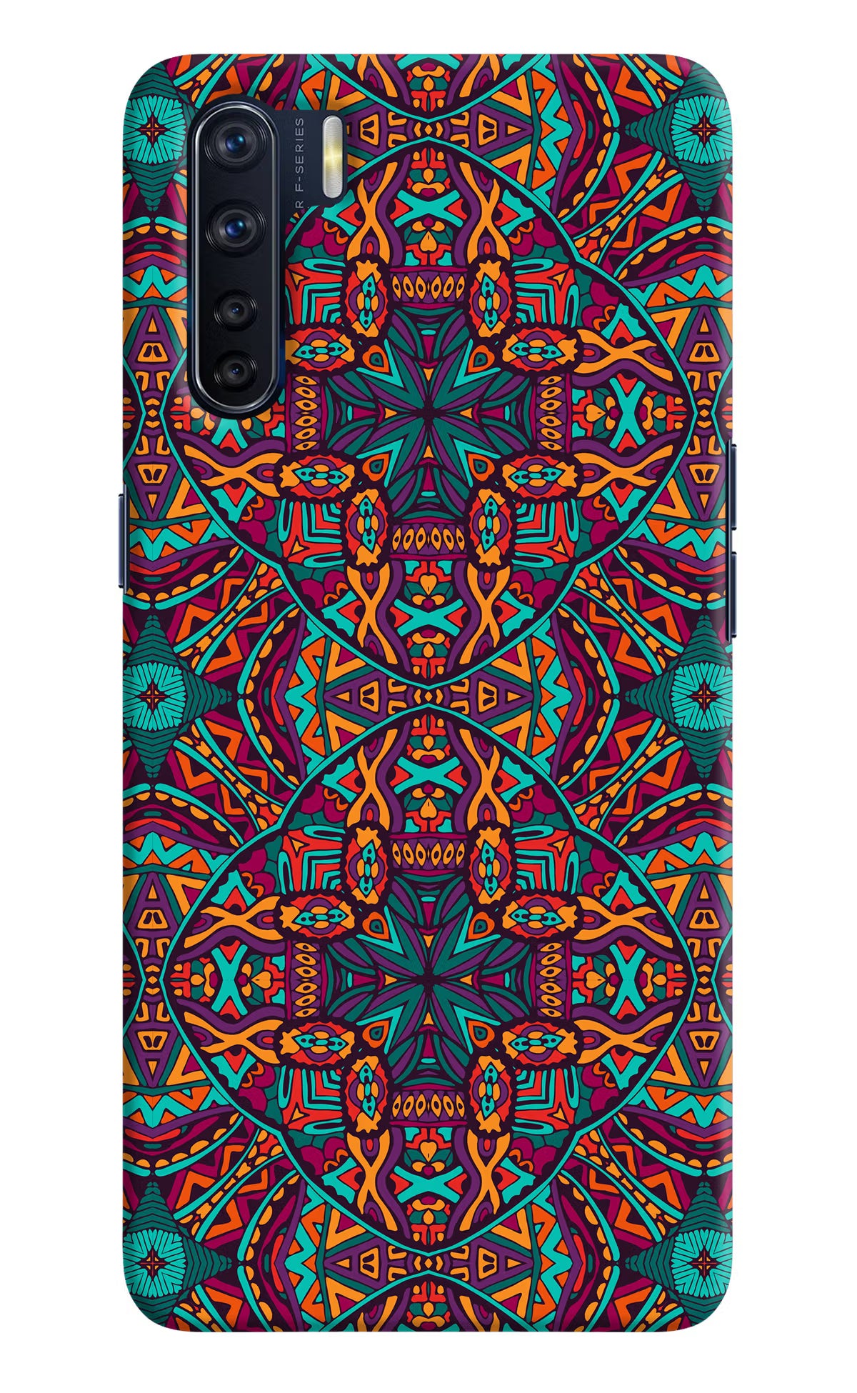 Colour Mandala Oppo F15 Back Cover - Colour Mandala Oppo F15 Hard Case Back Cover by Casekaro Colour Mandala Oppo F15 Hard Case Back Cover by Casekaro