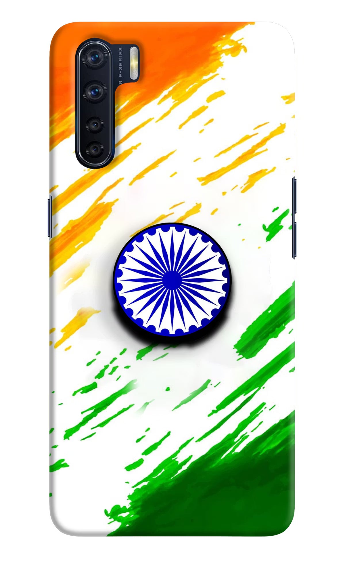 Indian Flag Ashoka Chakra Oppo F15 Pop Case - Indian Flag Ashoka Chakra Oppo F15 Pop Case by Casekaro Indian Flag Ashoka Chakra Oppo F15 Pop Case by Casekaro