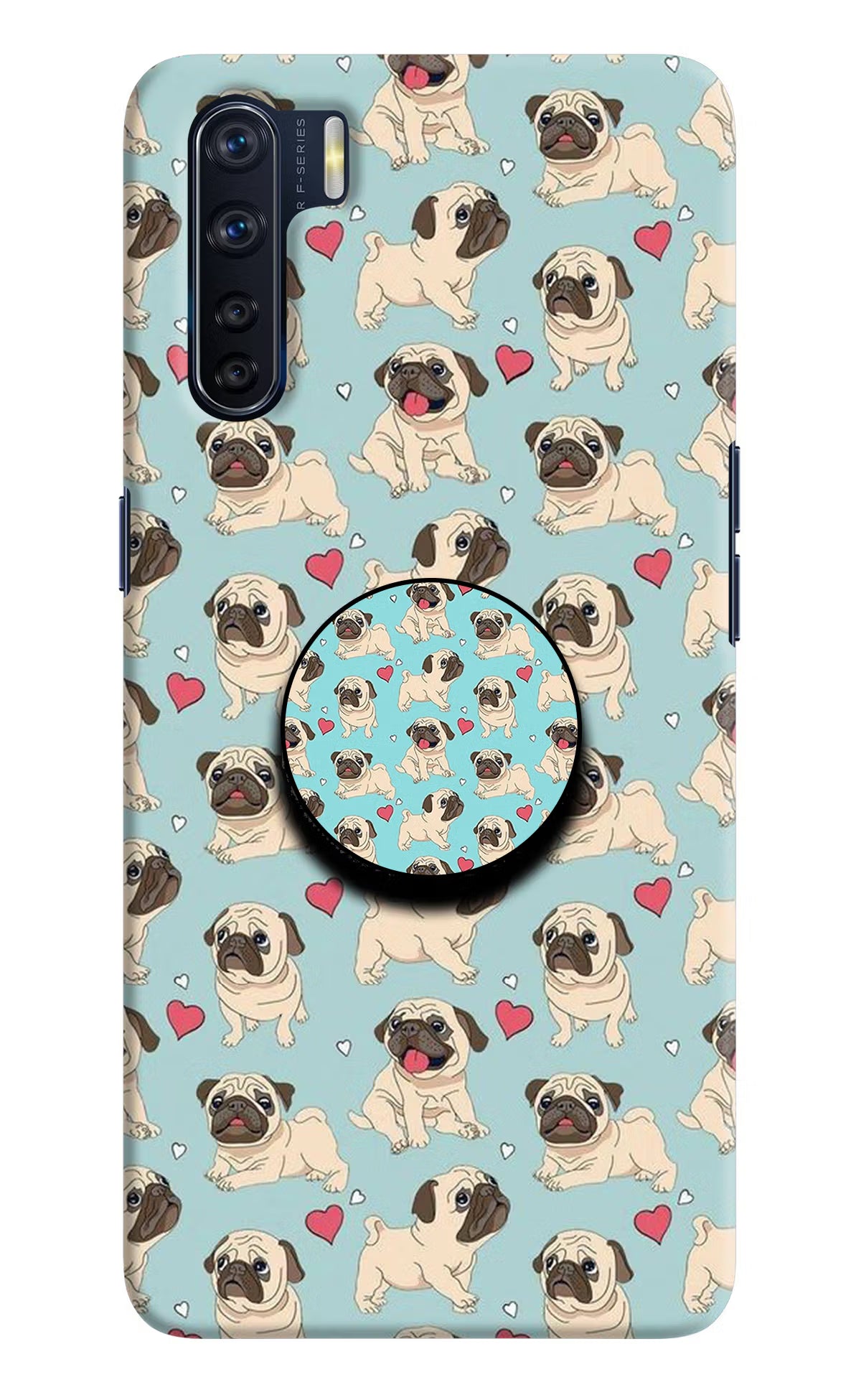Pug Dog Oppo F15 Pop Case - Pug Dog Oppo F15 Pop Case by Casekaro Pug Dog Oppo F15 Pop Case by Casekaro