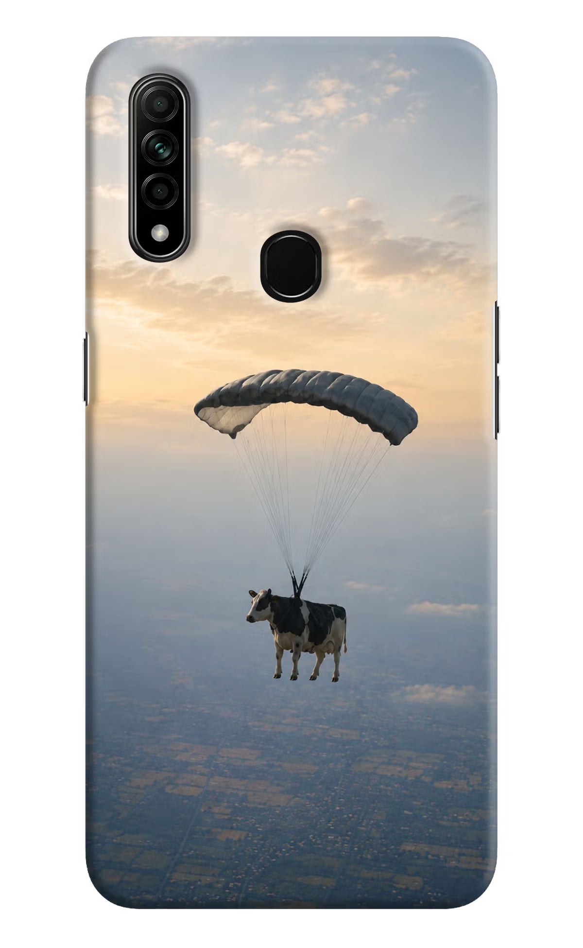 Skydiving Cow Oppo A31 Back Cover - Skydiving Cow Oppo A31 Back Cover Skydiving Cow Oppo A31 Back Cover