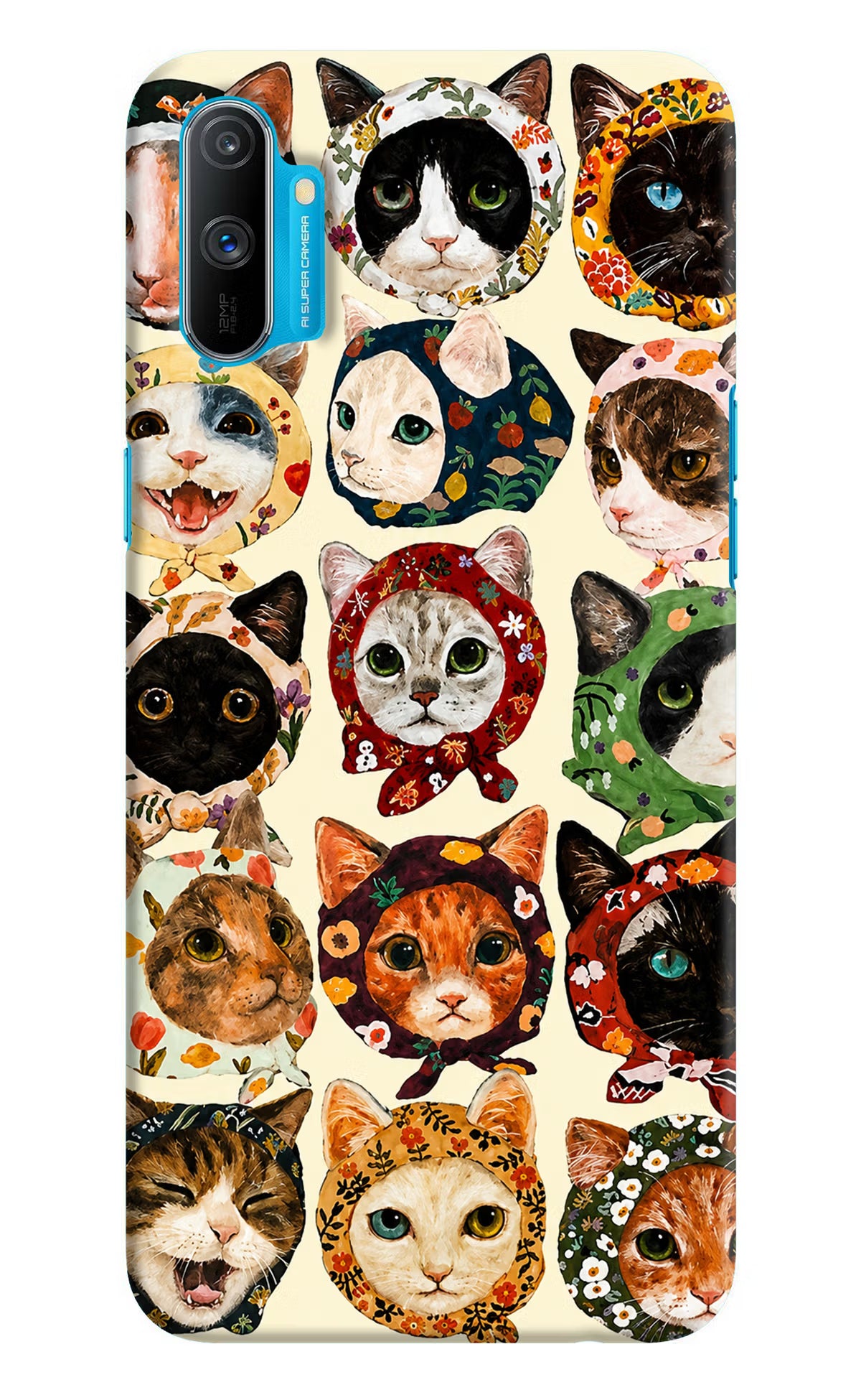 Cool Cat Realme C3 Back Cover - Cool Cat Realme C3 Back Cover Cool Cat Realme C3 Back Cover