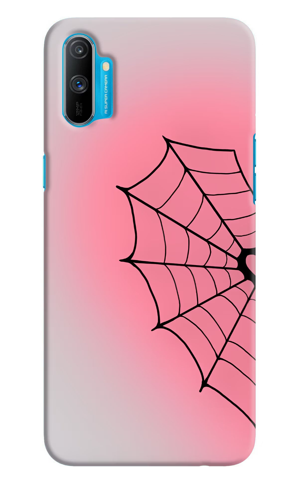 Pink Web Realme C3 Back Cover - Pink Web Realme C3 Back Cover Pink Web Realme C3 Back Cover