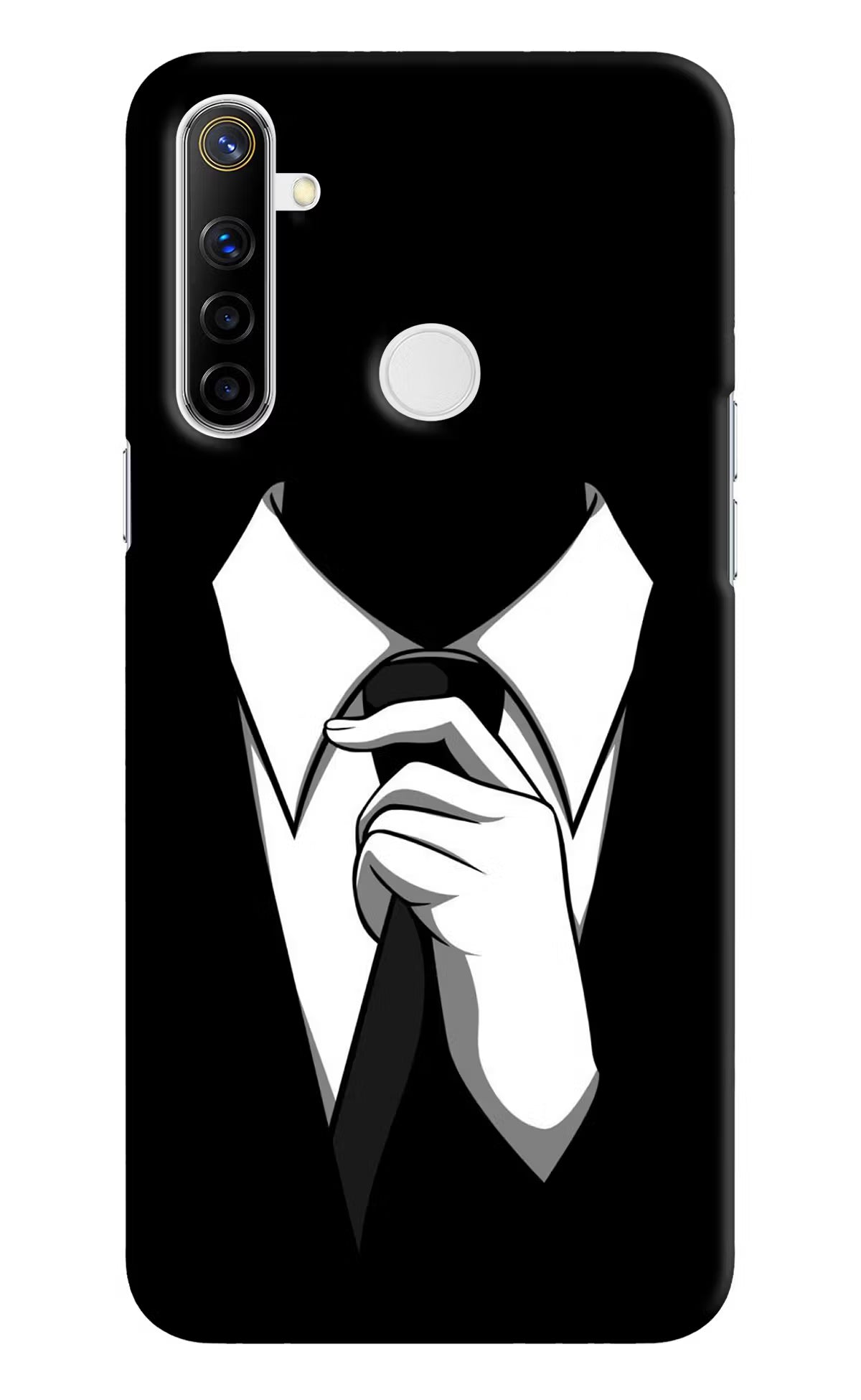 Black Tie Realme Narzo 10 Back Cover - Black Tie Realme Narzo 10 Hard Case Back Cover by Casekaro Black Tie Realme Narzo 10 Hard Case Back Cover by Casekaro