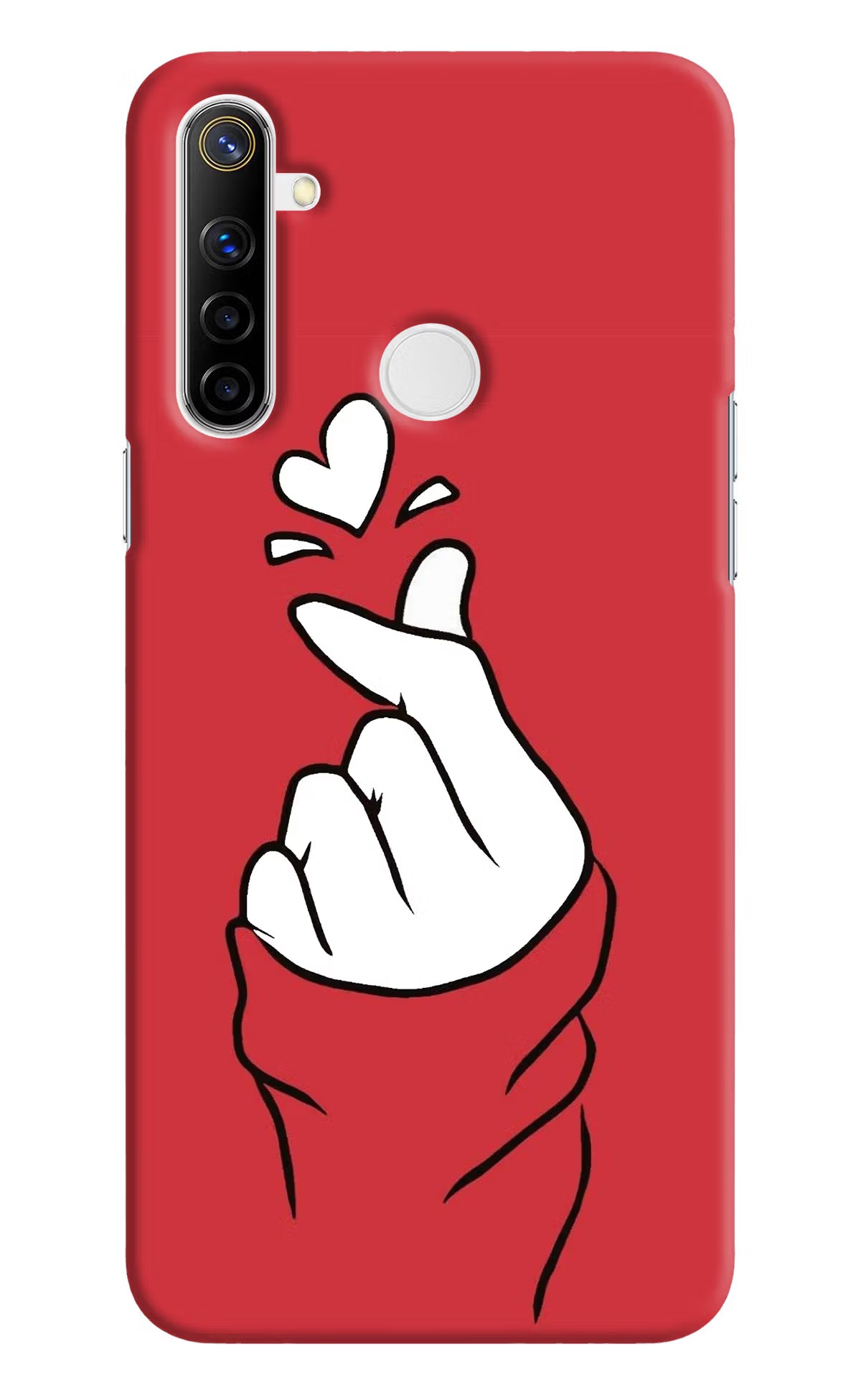 Korean Love Sign Realme Narzo 10 Back Cover - Korean Love Sign Realme Narzo 10 Hard Case Back Cover by Casekaro Korean Love Sign Realme Narzo 10 Hard Case Back Cover by Casekaro