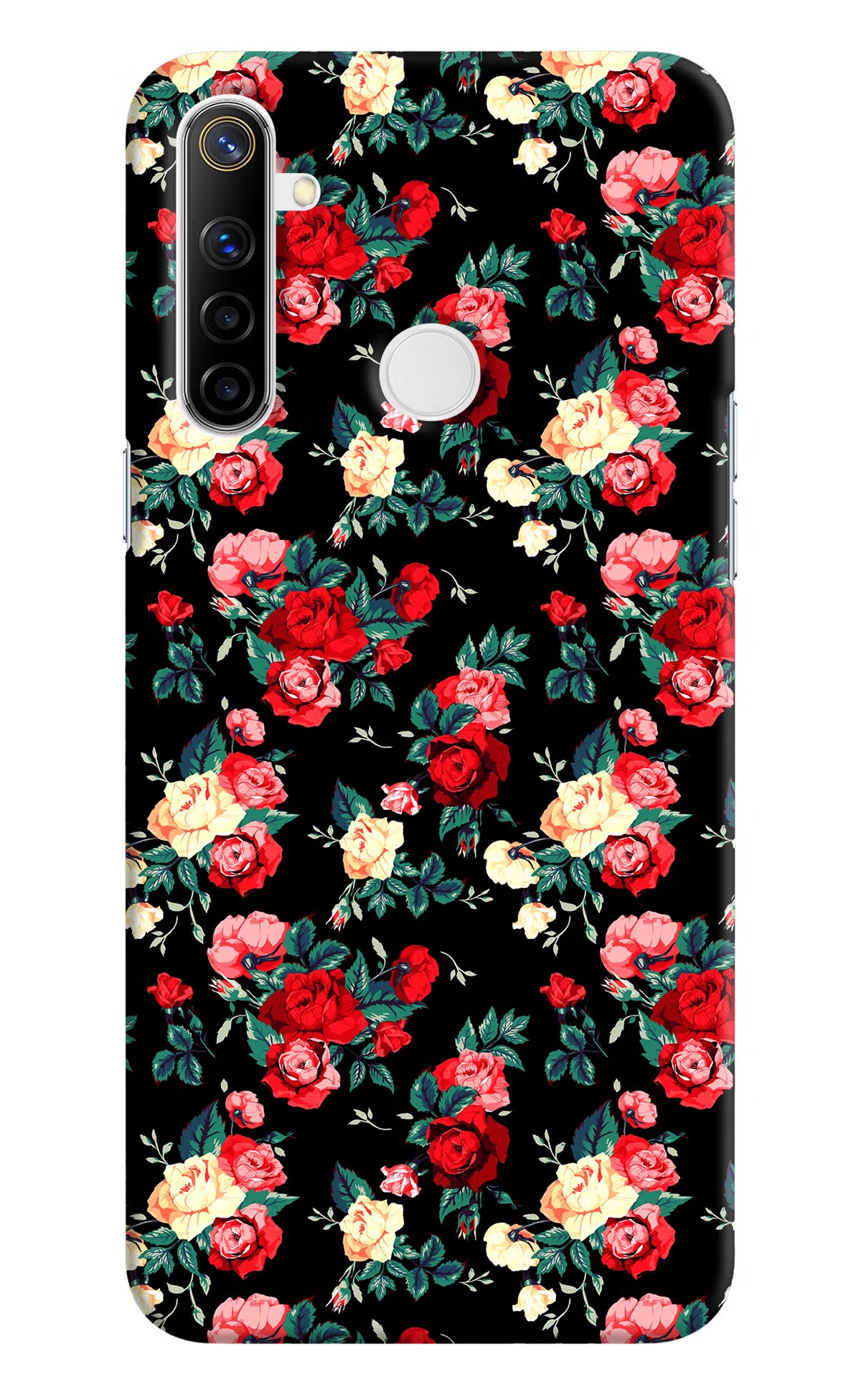 Rose Pattern Realme Narzo 10 Back Cover - Rose Pattern Realme Narzo 10 Hard Case Back Cover by Casekaro Rose Pattern Realme Narzo 10 Hard Case Back Cover by Casekaro