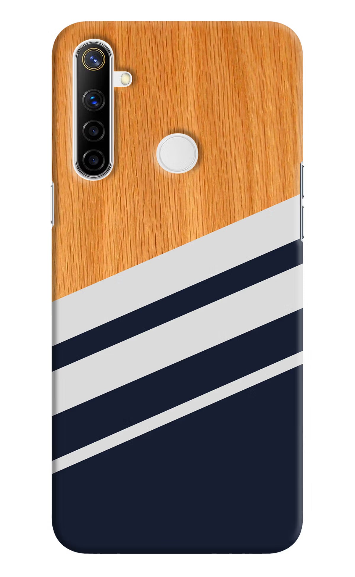 Blue and white wooden Realme Narzo 10 Back Cover - Blue and white wooden Realme Narzo 10 Hard Case Back Cover by Casekaro Blue and white wooden Realme Narzo 10 Hard Case Back Cover by Casekaro