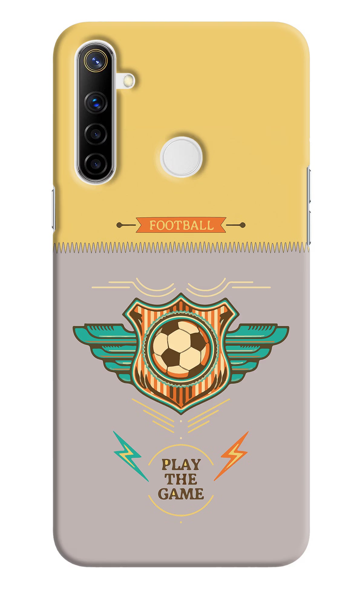 Football Realme Narzo 10 Back Cover - Football Realme Narzo 10 Hard Case Back Cover by Casekaro Football Realme Narzo 10 Hard Case Back Cover by Casekaro