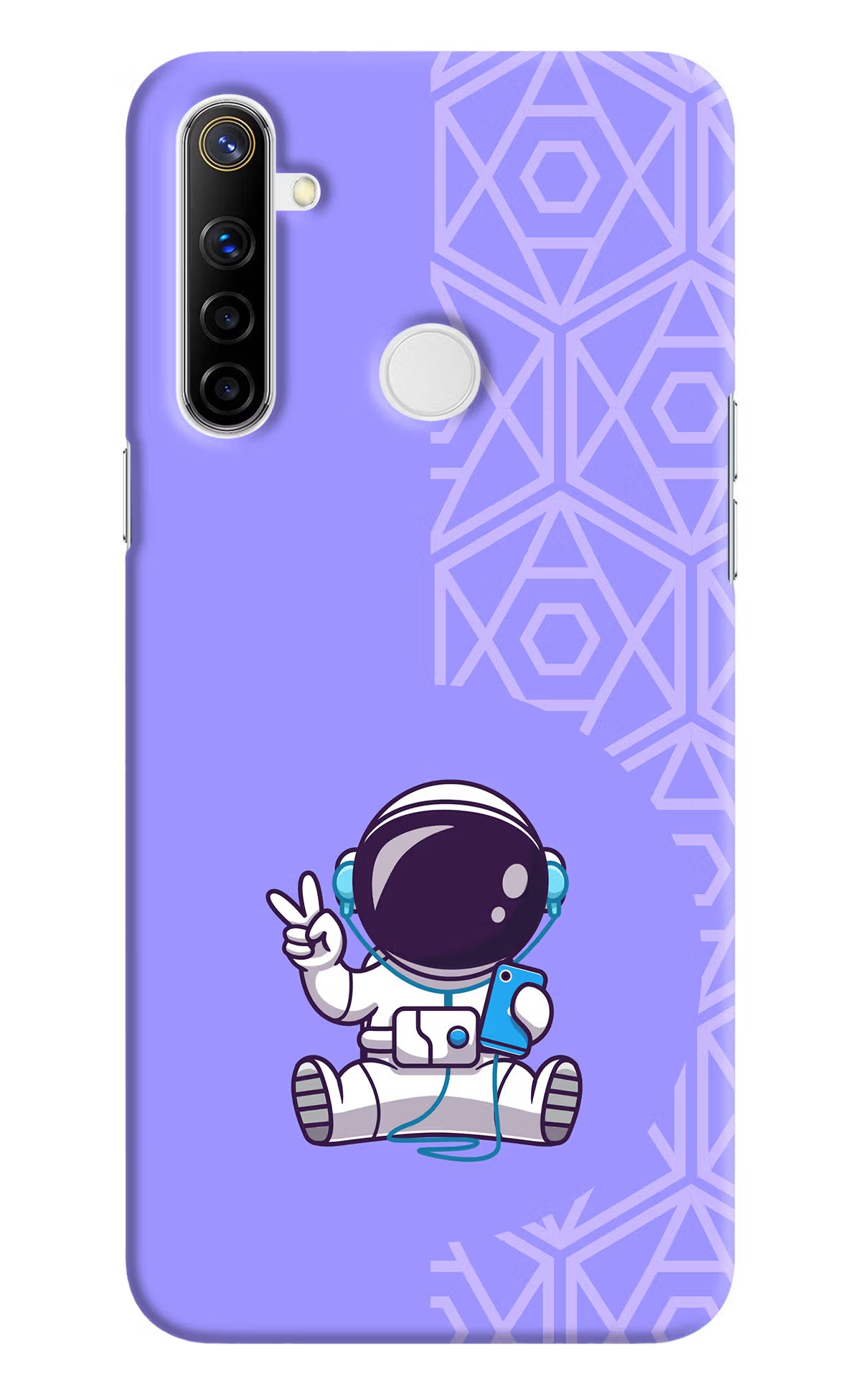 Cute Astronaut Chilling Realme Narzo 10 Back Cover - Cute Astronaut Chilling Realme Narzo 10 Hard Case Back Cover by Casekaro Cute Astronaut Chilling Realme Narzo 10 Hard Case Back Cover by Casekaro