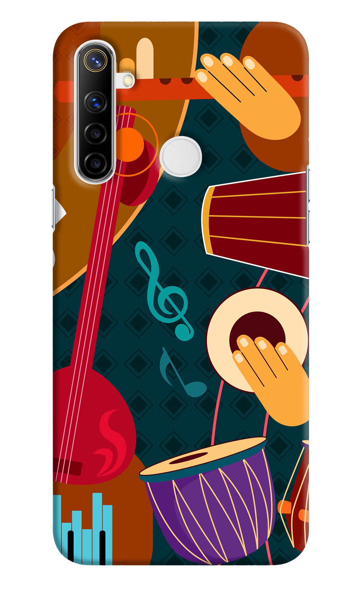 Music Instrument Realme Narzo 10 Back Cover - Music Instrument Realme Narzo 10 Hard Case Back Cover by Casekaro Music Instrument Realme Narzo 10 Hard Case Back Cover by Casekaro