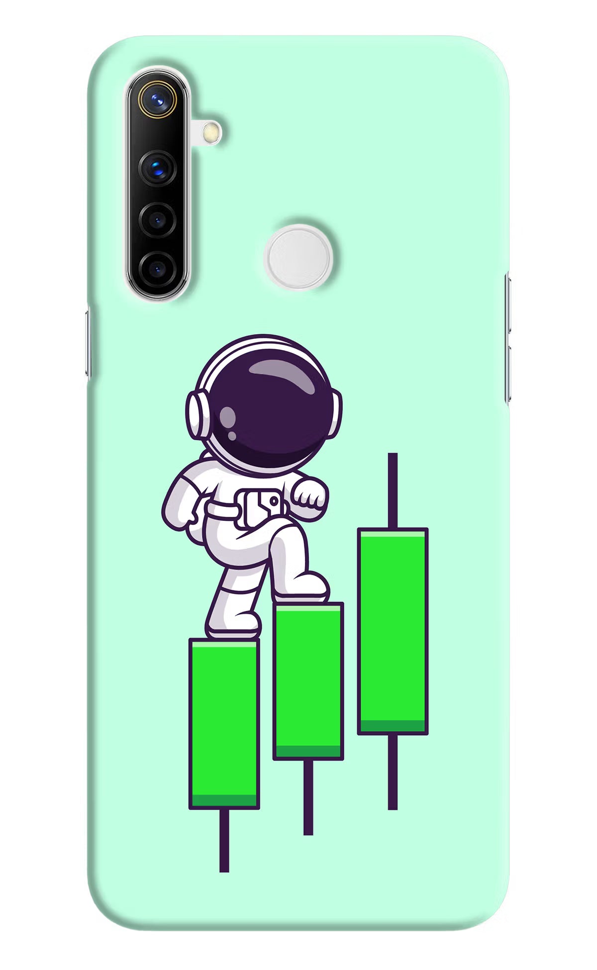 Astronaut Trader Realme Narzo 10 Back Cover - Astronaut Trader Realme Narzo 10 Hard Case Back Cover by Casekaro Astronaut Trader Realme Narzo 10 Hard Case Back Cover by Casekaro