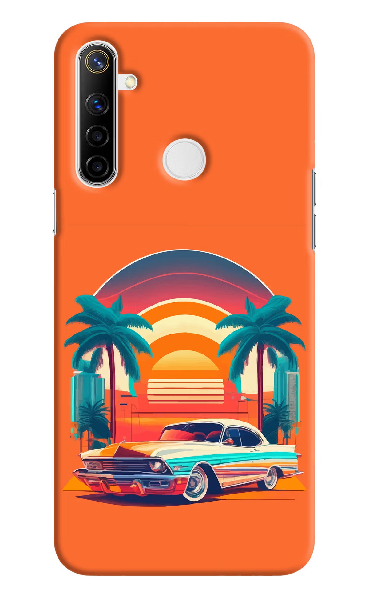Palm Drive 80s Realme Narzo 10 Back Cover - Palm Drive 80s Realme Narzo 10 Hard Case Back Cover by Casekaro Palm Drive 80s Realme Narzo 10 Hard Case Back Cover by Casekaro