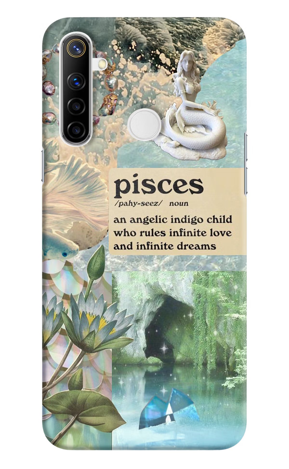 Pisces Zodiac Realme Narzo 10 Back Cover - Pisces Zodiac Realme Narzo 10 Hard Case Back Cover by Casekaro Pisces Zodiac Realme Narzo 10 Hard Case Back Cover by Casekaro