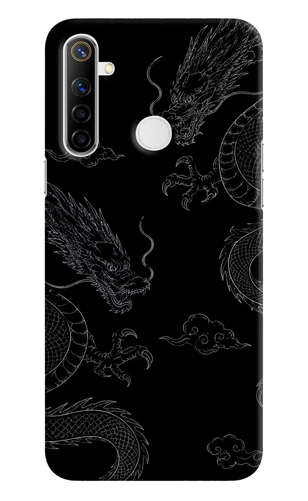 Twin Dragons Realme Narzo 10 Back Cover - Twin Dragons Realme Narzo 10 Hard Case Back Cover by Casekaro Twin Dragons Realme Narzo 10 Hard Case Back Cover by Casekaro
