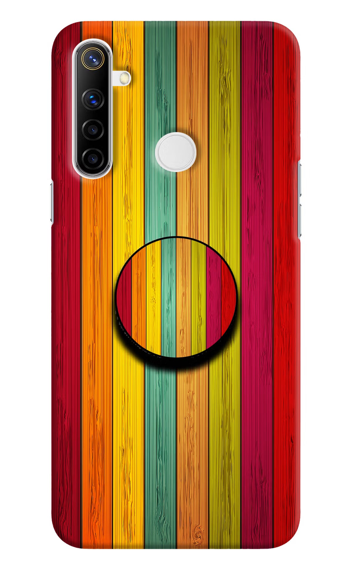 Multicolor Wooden Realme Narzo 10 Pop Case - Multicolor Wooden Realme Narzo 10 Pop Case by Casekaro Multicolor Wooden Realme Narzo 10 Pop Case by Casekaro