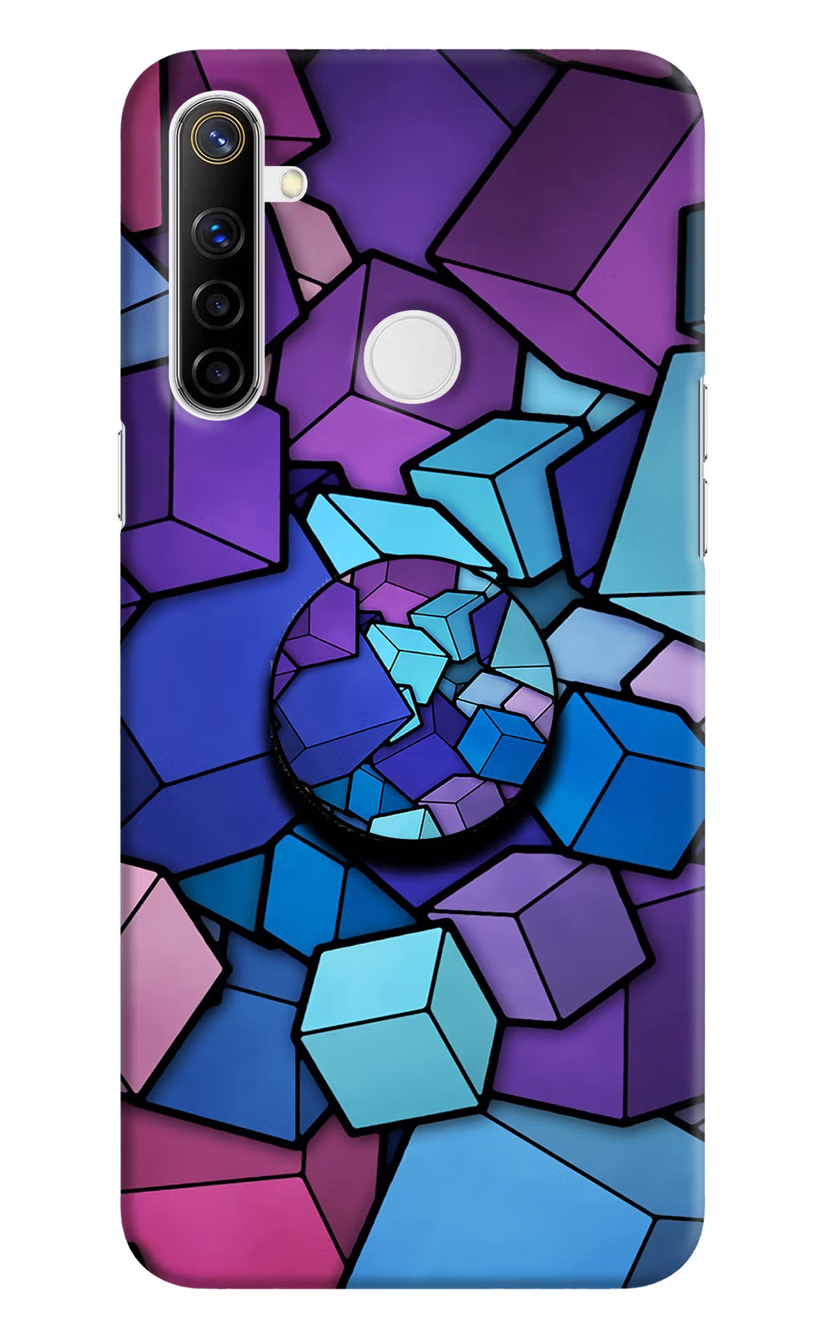 Cubic Abstract Realme Narzo 10 Pop Case - Cubic Abstract Realme Narzo 10 Pop Case by Casekaro Cubic Abstract Realme Narzo 10 Pop Case by Casekaro