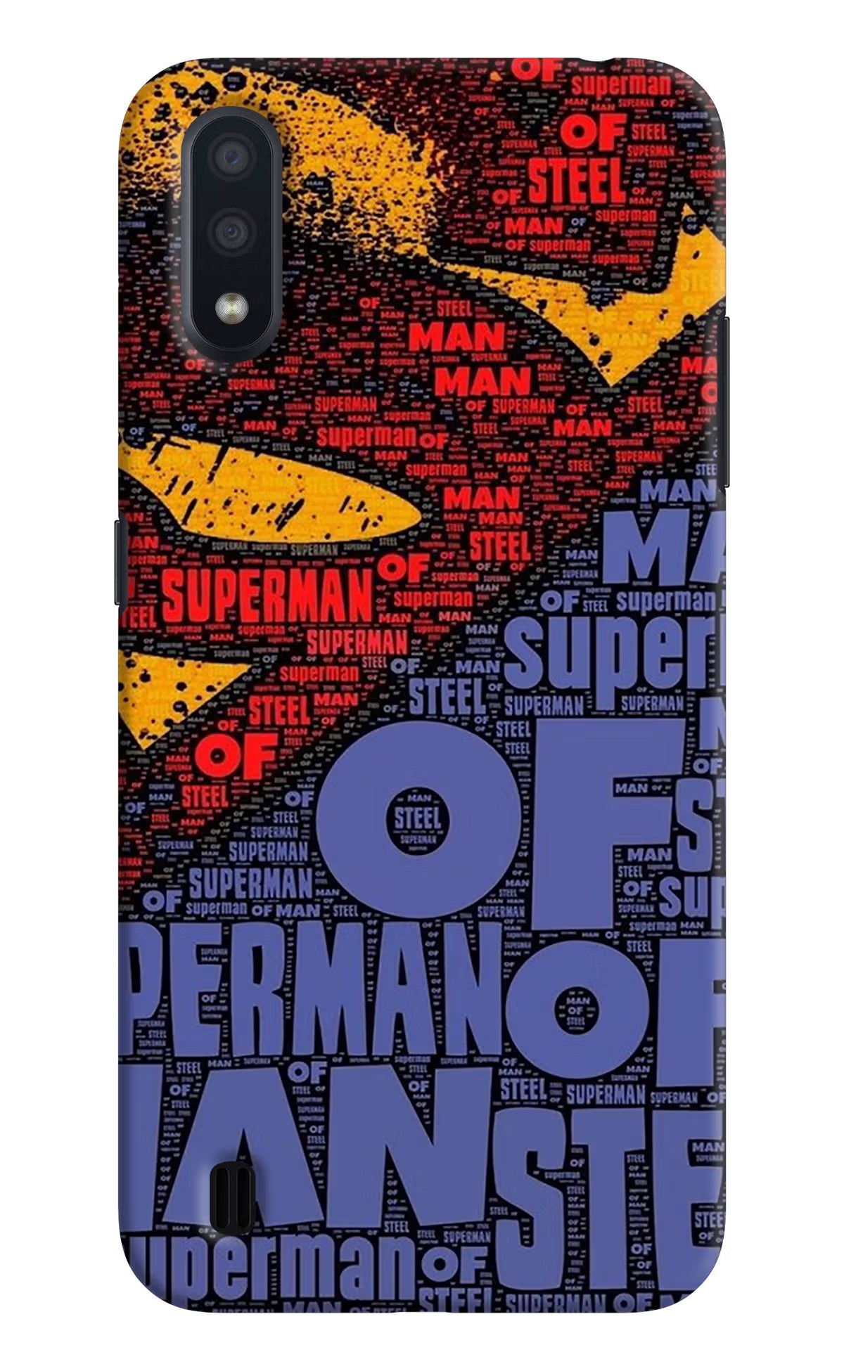 Superman Samsung M01 Back Cover - Superman Samsung M01 Hard Case Back Cover by Casekaro Superman Samsung M01 Hard Case Back Cover by Casekaro