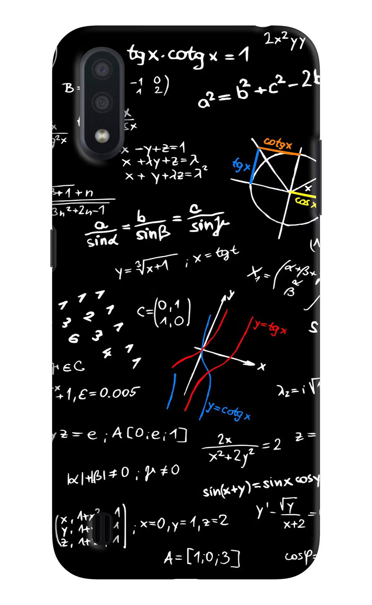 Mathematics Formula Samsung M01 Back Cover - Mathematics Formula Samsung M01 Hard Case Back Cover by Casekaro Mathematics Formula Samsung M01 Hard Case Back Cover by Casekaro