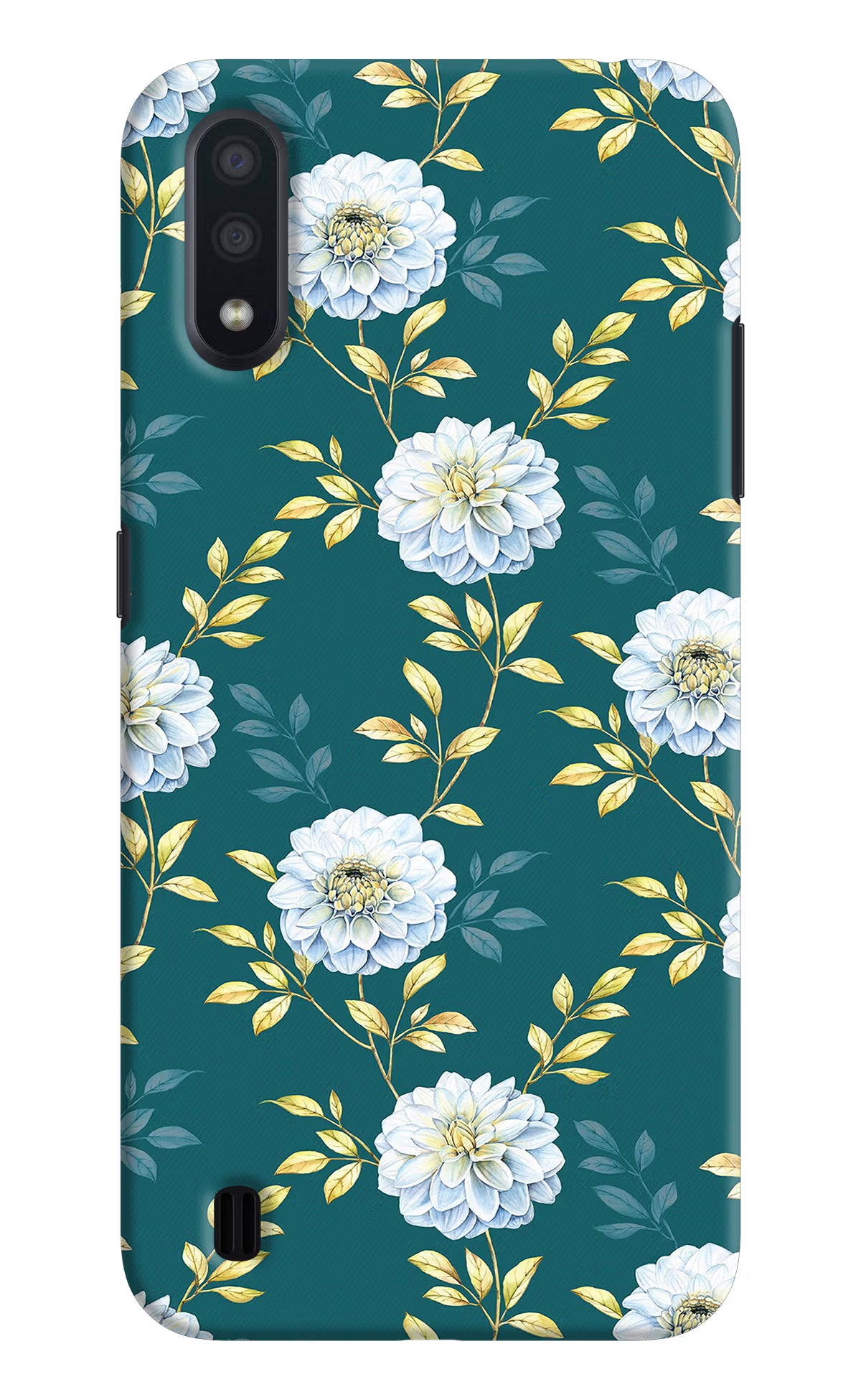 Flowers Samsung M01 Back Cover - Flowers Samsung M01 Hard Case Back Cover by Casekaro Flowers Samsung M01 Hard Case Back Cover by Casekaro