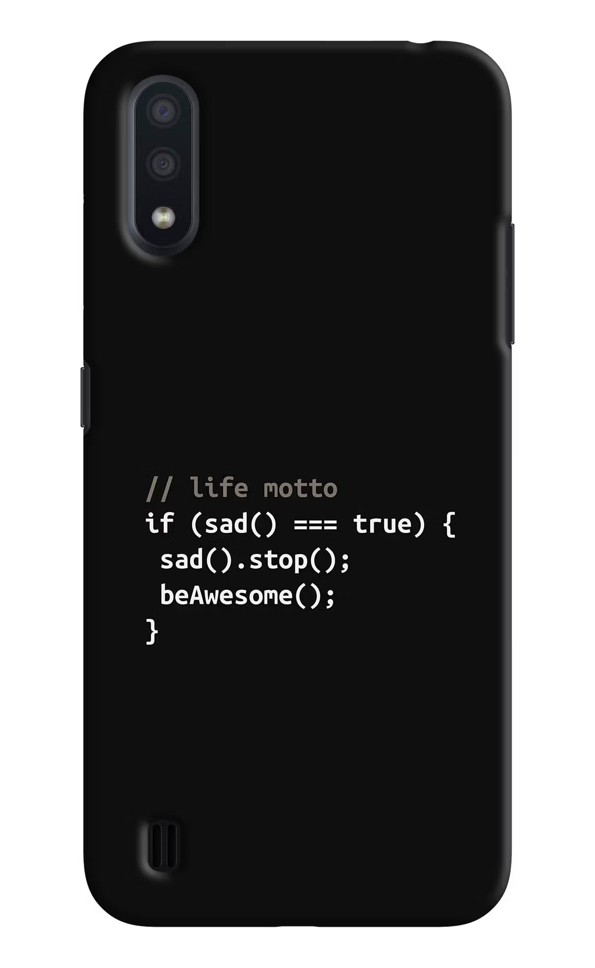 Life Motto Code Samsung M01 Back Cover - Life Motto Code Samsung M01 Hard Case Back Cover by Casekaro Life Motto Code Samsung M01 Hard Case Back Cover by Casekaro