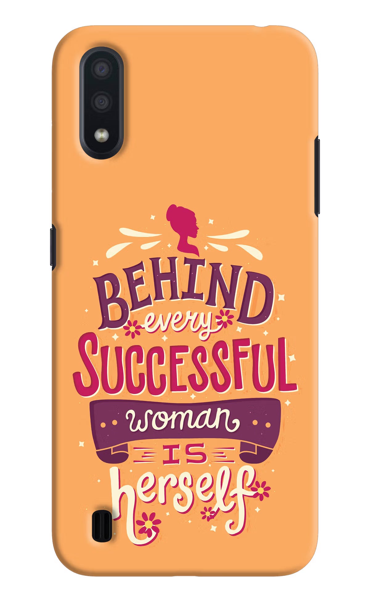 Behind Every Successful Woman There Is Herself Samsung M01 Back Cover - Behind Every Successful Woman There Is Herself Samsung M01 Hard Case Back Cover by Casekaro Behind Every Successful Woman There Is Herself Samsung M01 Hard Case Back Cover by Casekaro
