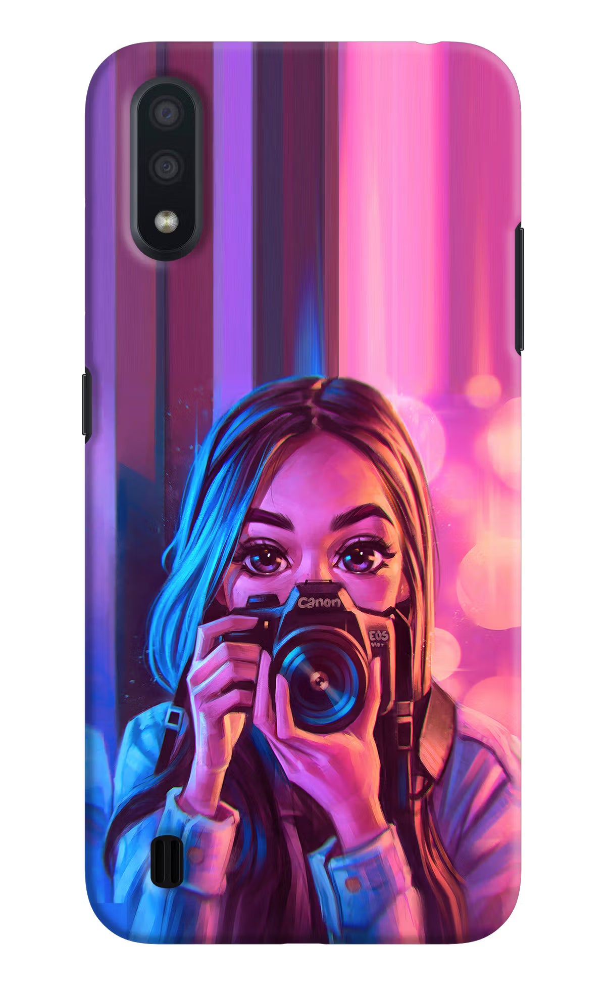 Girl Photographer Samsung M01 Back Cover - Girl Photographer Samsung M01 Hard Case Back Cover by Casekaro Girl Photographer Samsung M01 Hard Case Back Cover by Casekaro