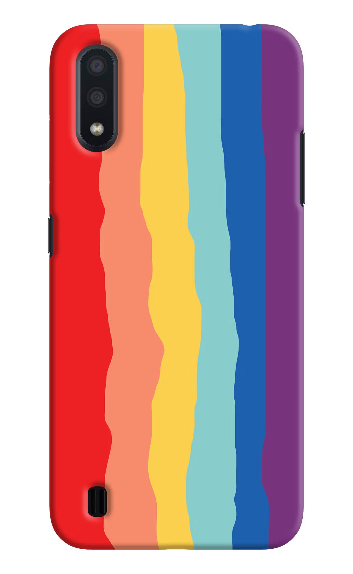 Rainbow Samsung M01 Back Cover - Rainbow Samsung M01 Hard Case Back Cover by Casekaro Rainbow Samsung M01 Hard Case Back Cover by Casekaro