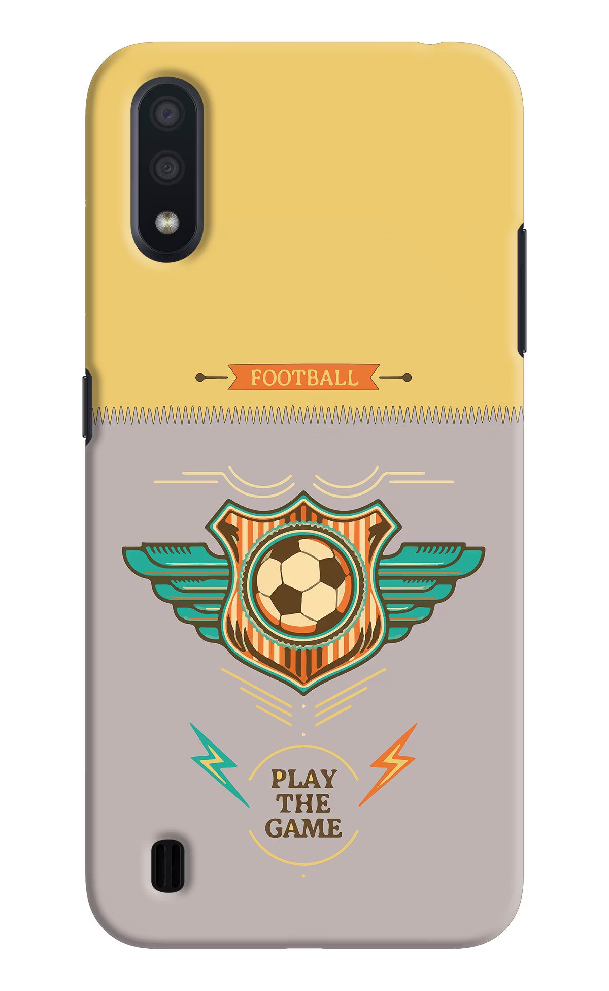Football Samsung M01 Back Cover - Football Samsung M01 Hard Case Back Cover by Casekaro Football Samsung M01 Hard Case Back Cover by Casekaro