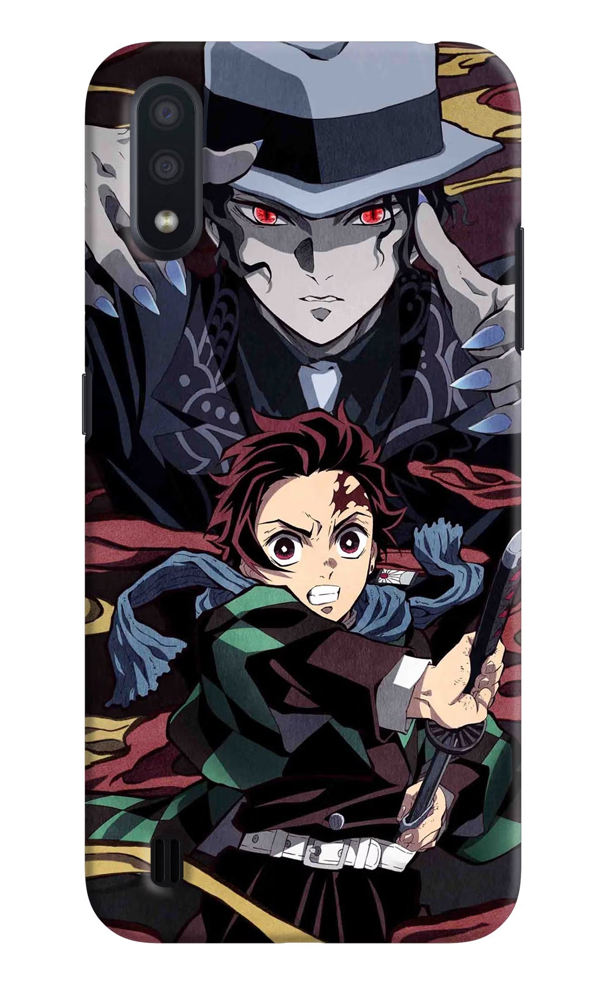 Demon Slayer Samsung M01 Back Cover - Demon Slayer Samsung M01 Hard Case Back Cover by Casekaro Demon Slayer Samsung M01 Hard Case Back Cover by Casekaro