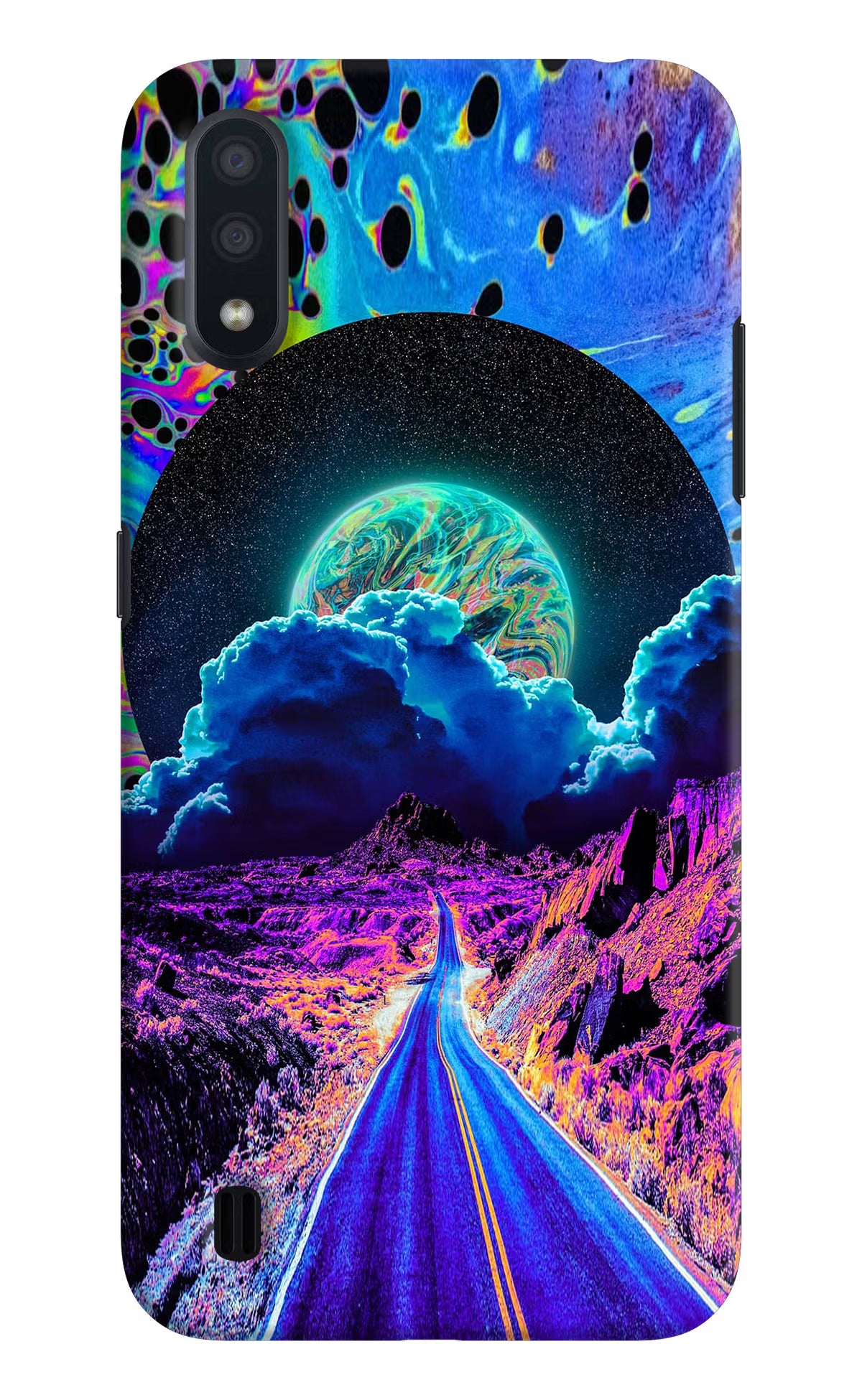 Psychedelic Painting Samsung M01 Back Cover - Psychedelic Painting Samsung M01 Hard Case Back Cover by Casekaro Psychedelic Painting Samsung M01 Hard Case Back Cover by Casekaro
