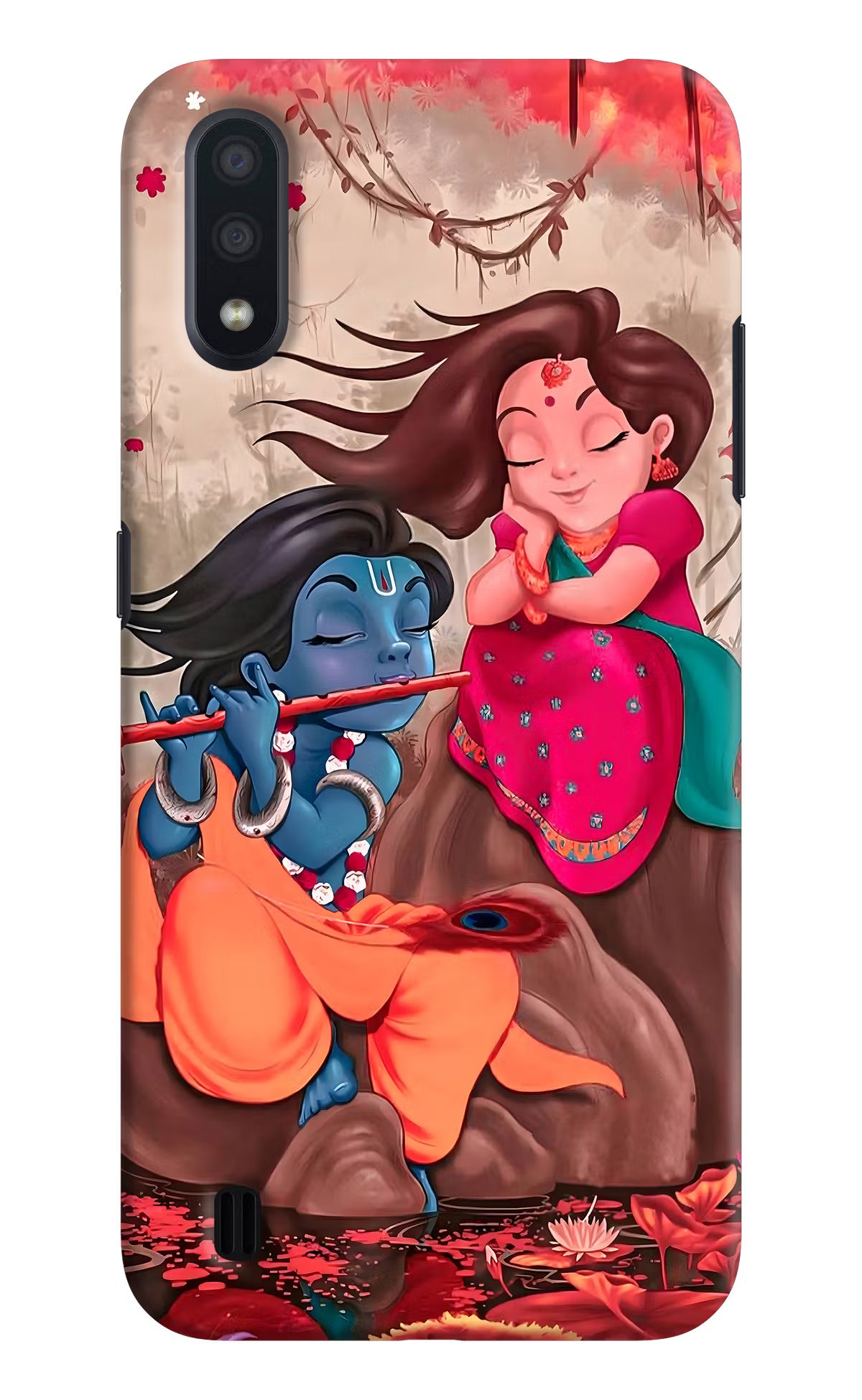 Radhe Krishna Samsung M01 Back Cover - Radhe Krishna Samsung M01 Hard Case Back Cover by Casekaro Radhe Krishna Samsung M01 Hard Case Back Cover by Casekaro