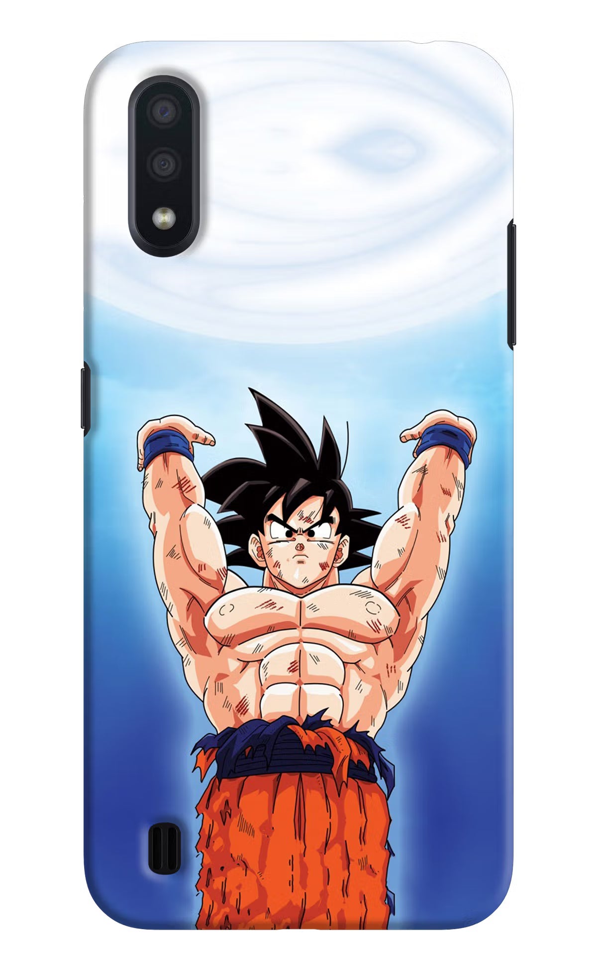 Goku Power Samsung M01 Back Cover - Goku Power Samsung M01 Hard Case Back Cover by Casekaro Goku Power Samsung M01 Hard Case Back Cover by Casekaro