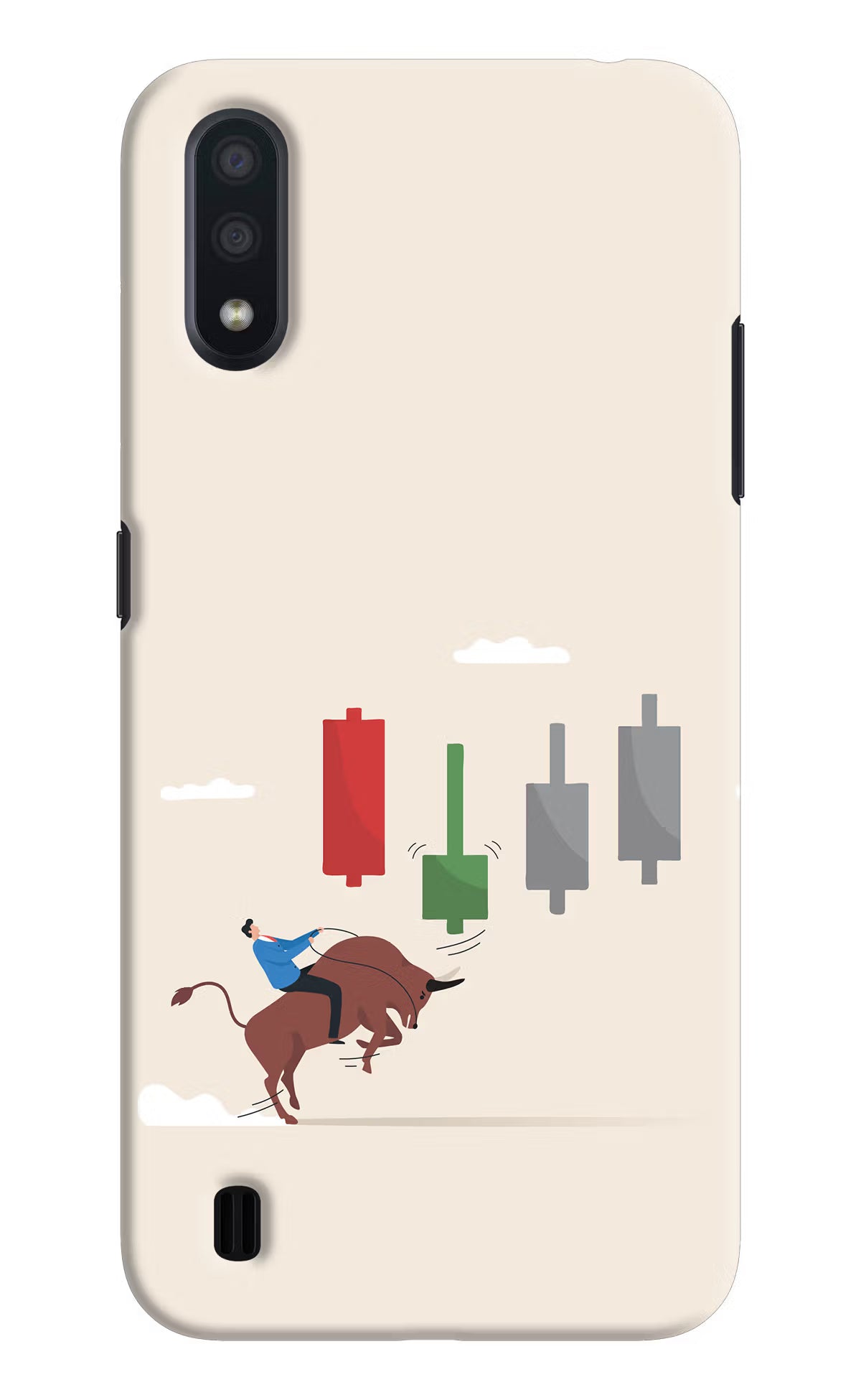 Bull Trading Momentum Samsung M01 Back Cover - Bull Trading Momentum Samsung M01 Hard Case Back Cover by Casekaro Bull Trading Momentum Samsung M01 Hard Case Back Cover by Casekaro