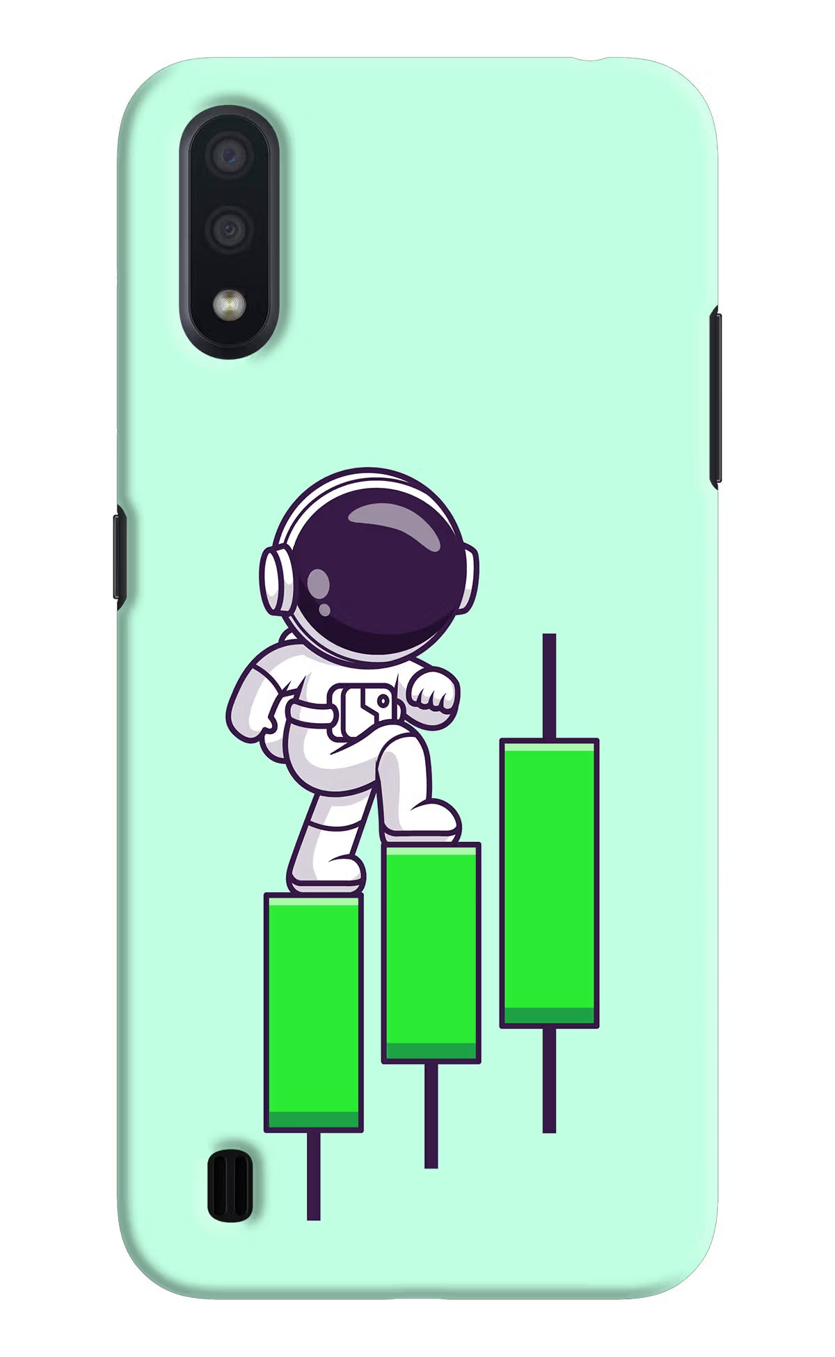 Astronaut Trader Samsung M01 Back Cover - Astronaut Trader Samsung M01 Hard Case Back Cover by Casekaro Astronaut Trader Samsung M01 Hard Case Back Cover by Casekaro