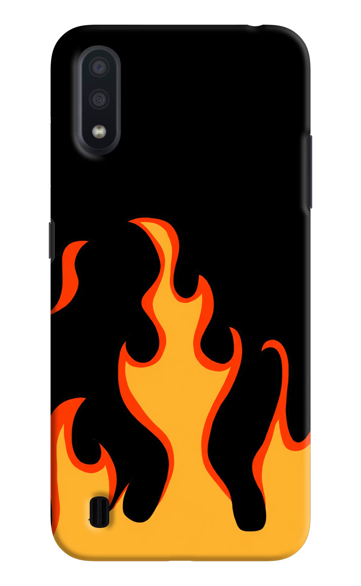 Fired Up – Black Samsung M01 Back Cover - Fired Up – Black Samsung M01 Hard Case Back Cover by Casekaro Fired Up – Black Samsung M01 Hard Case Back Cover by Casekaro