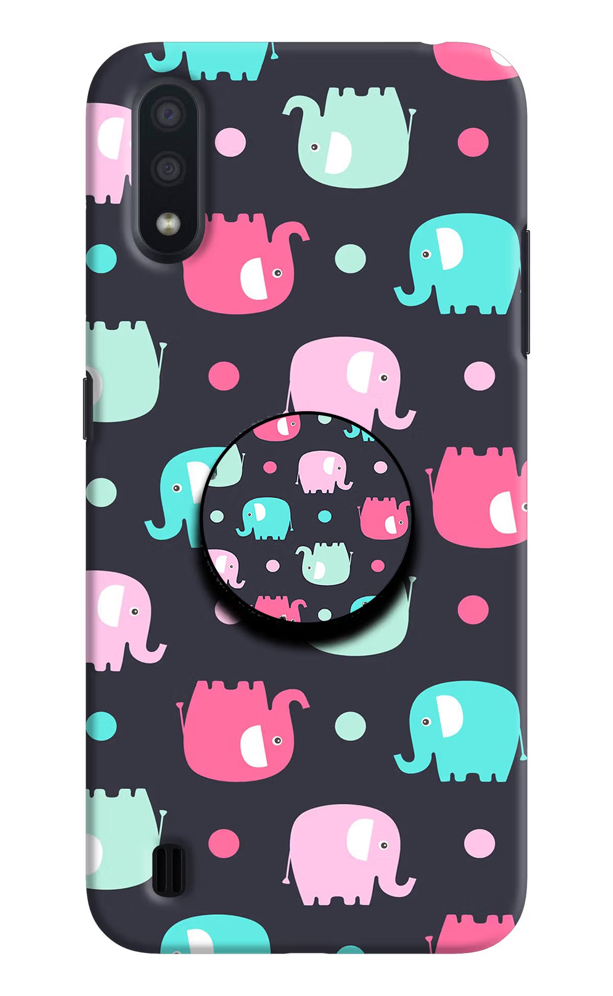 Baby Elephants Samsung M01 Pop Case - Baby Elephants Samsung M01 Pop Case by Casekaro Baby Elephants Samsung M01 Pop Case by Casekaro
